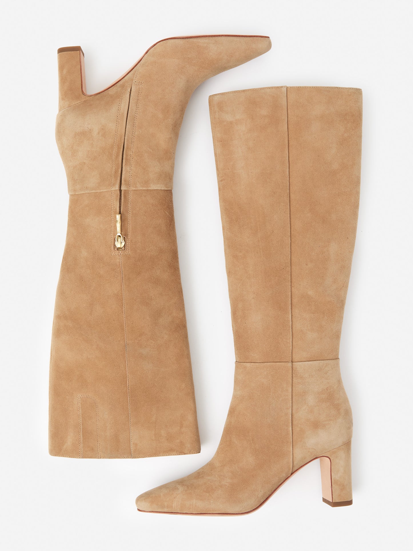 J.McLaughlin Eden boots in sand made with suede.