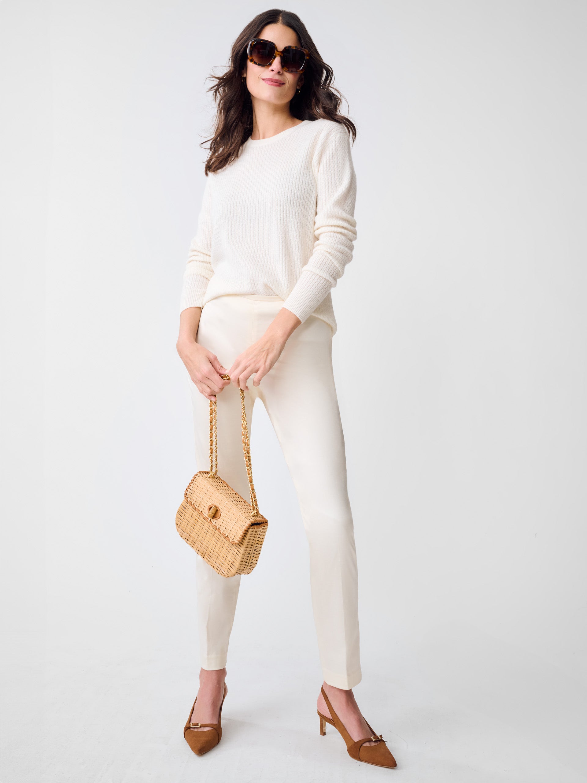 J.McLaughlin Edwina sweater in Ivory made with Cashmere. 