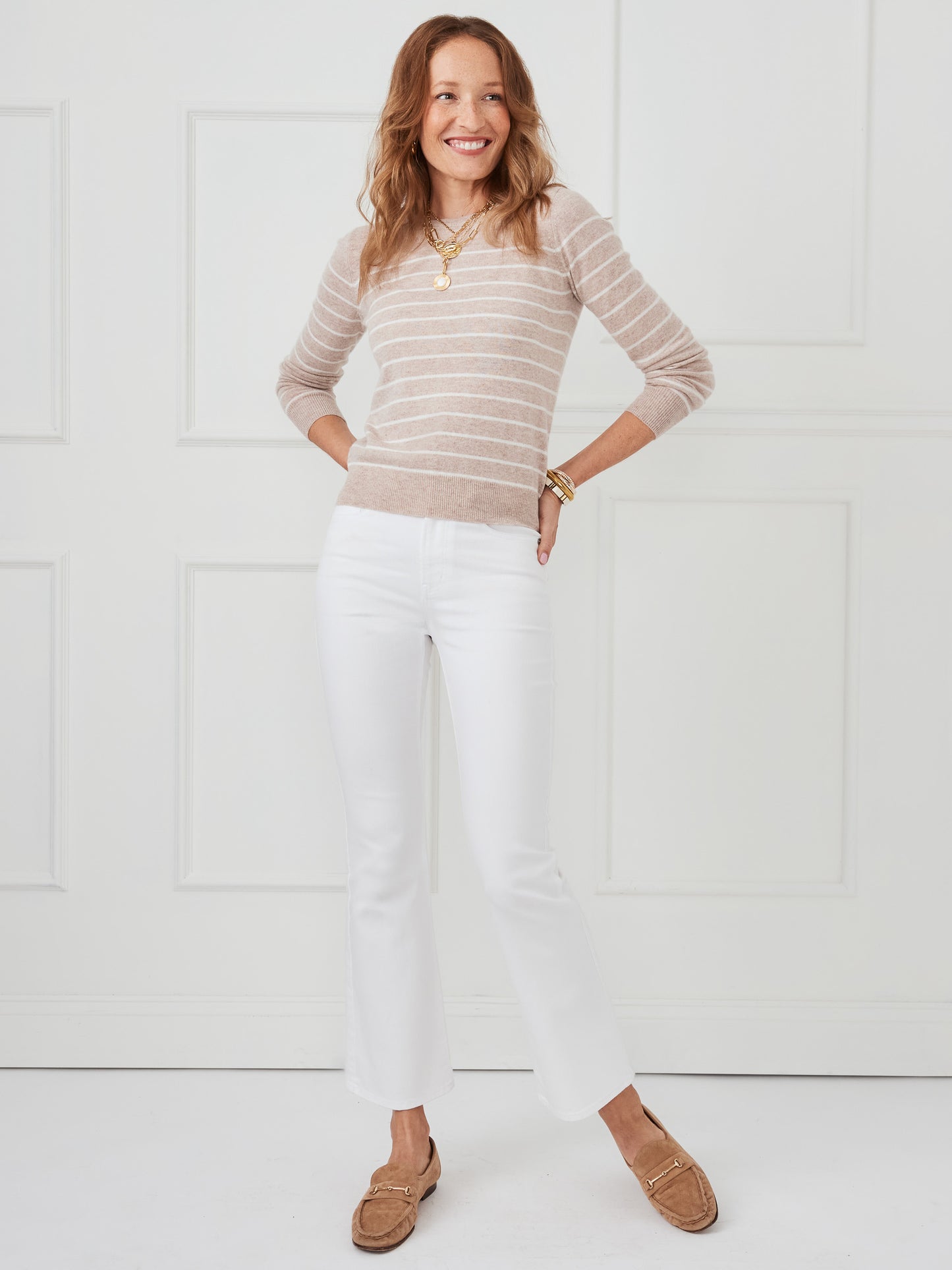 J.McLaughlin Elvira jeans in white made with denim.