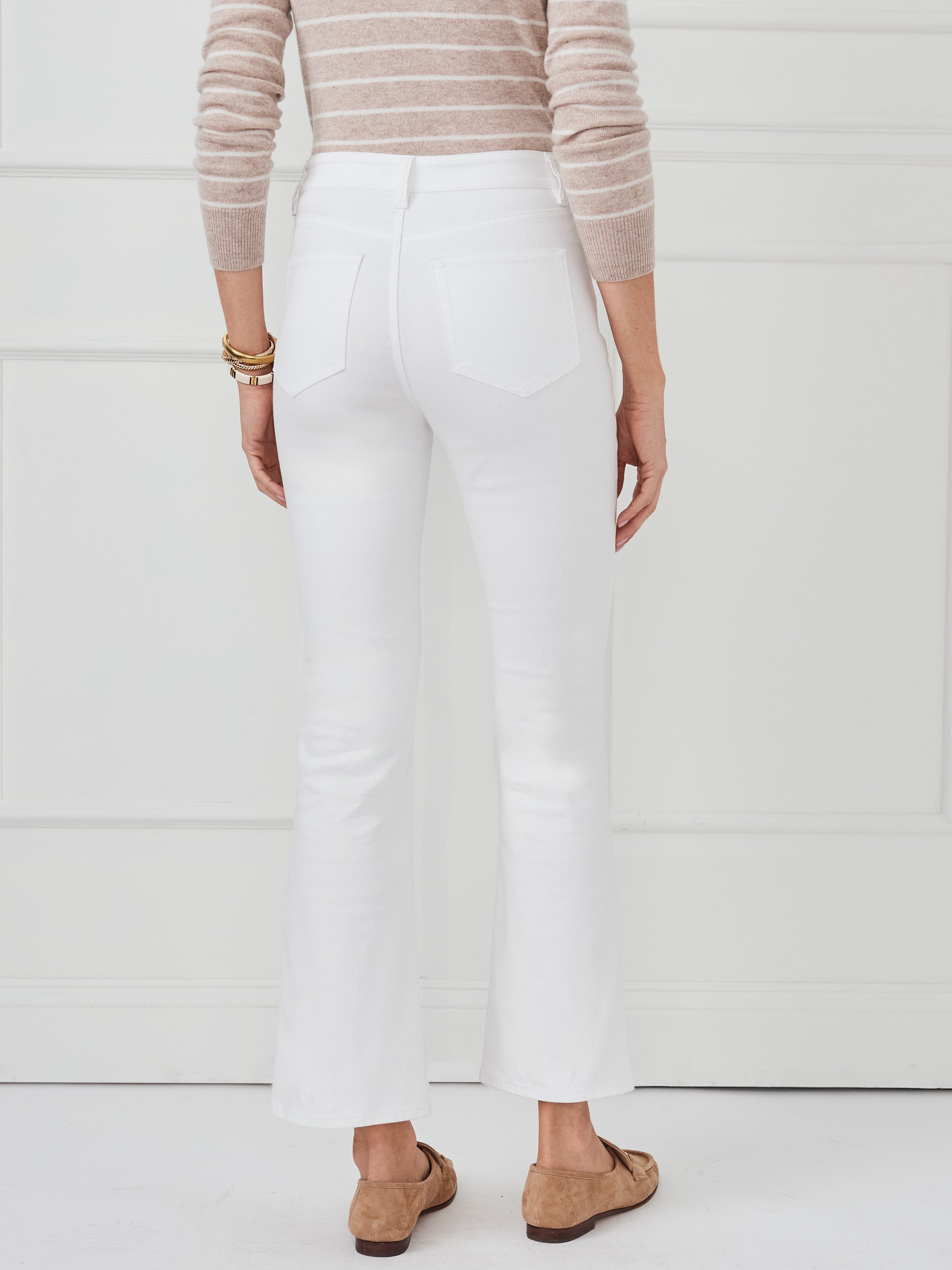 J.McLaughlin Elvira jeans in white made with denim.