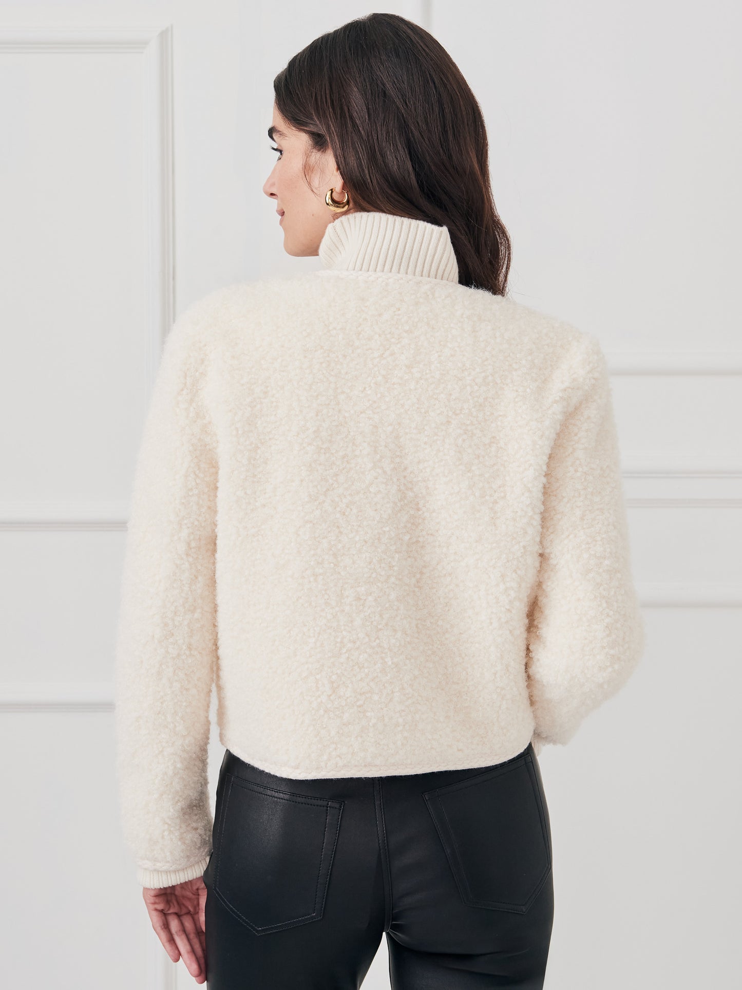J.McLaughlin Bramwell jacket in ivory made with polyester. 