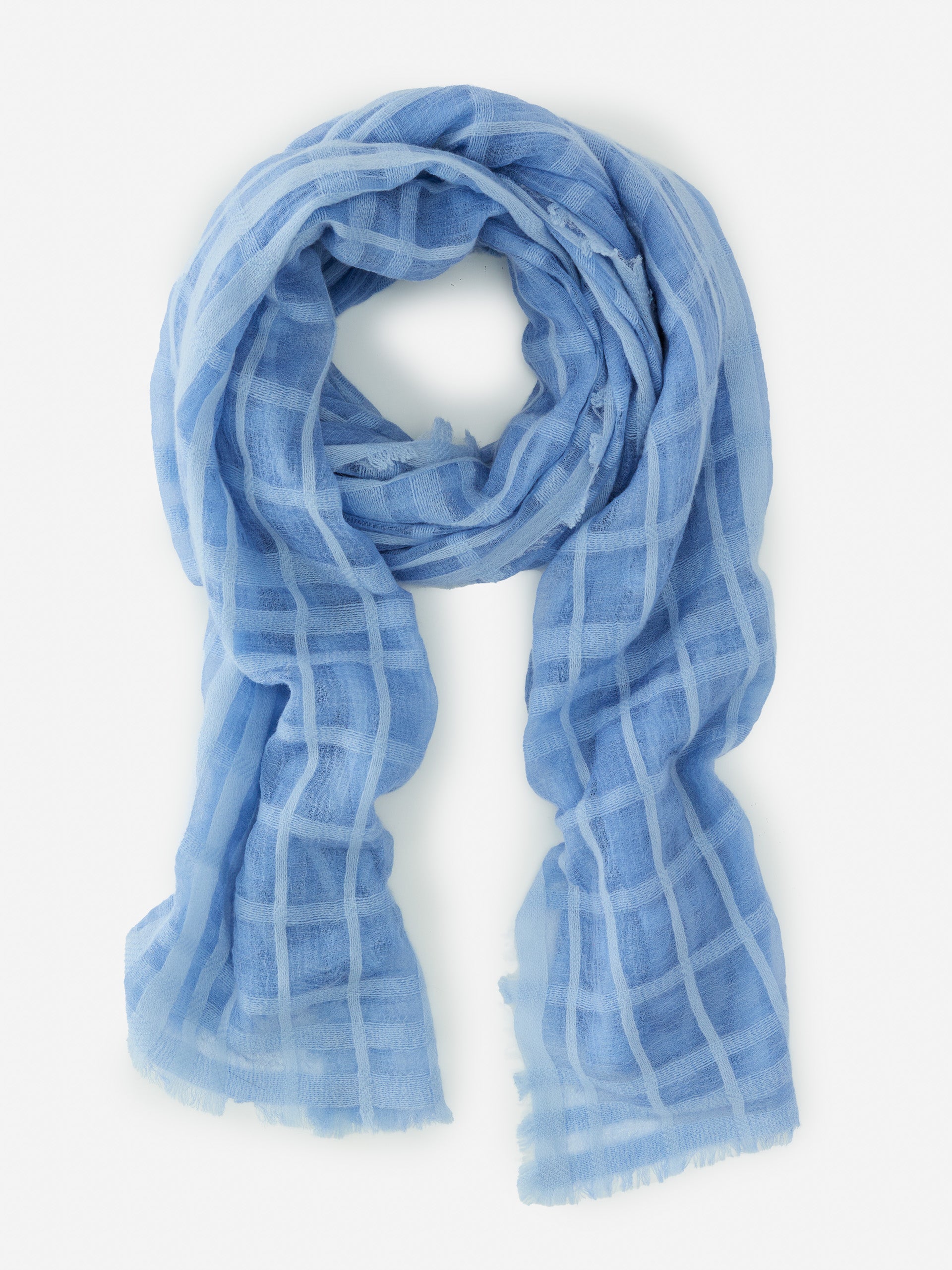 J.McLaughlin Farida scarf Light Denim made with wool.