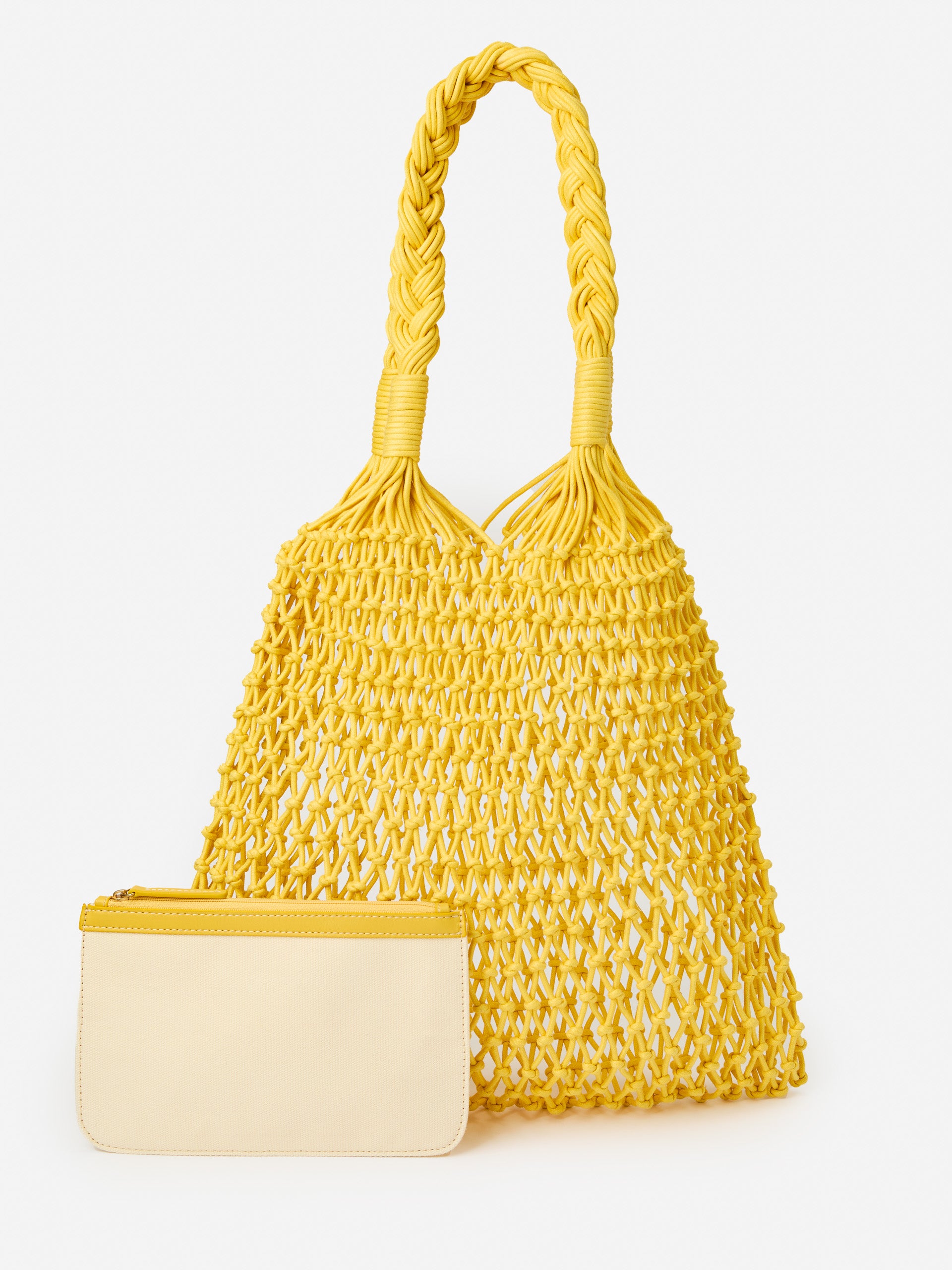 J.McLaughlin Faye tote in yellow made with cotton. 
