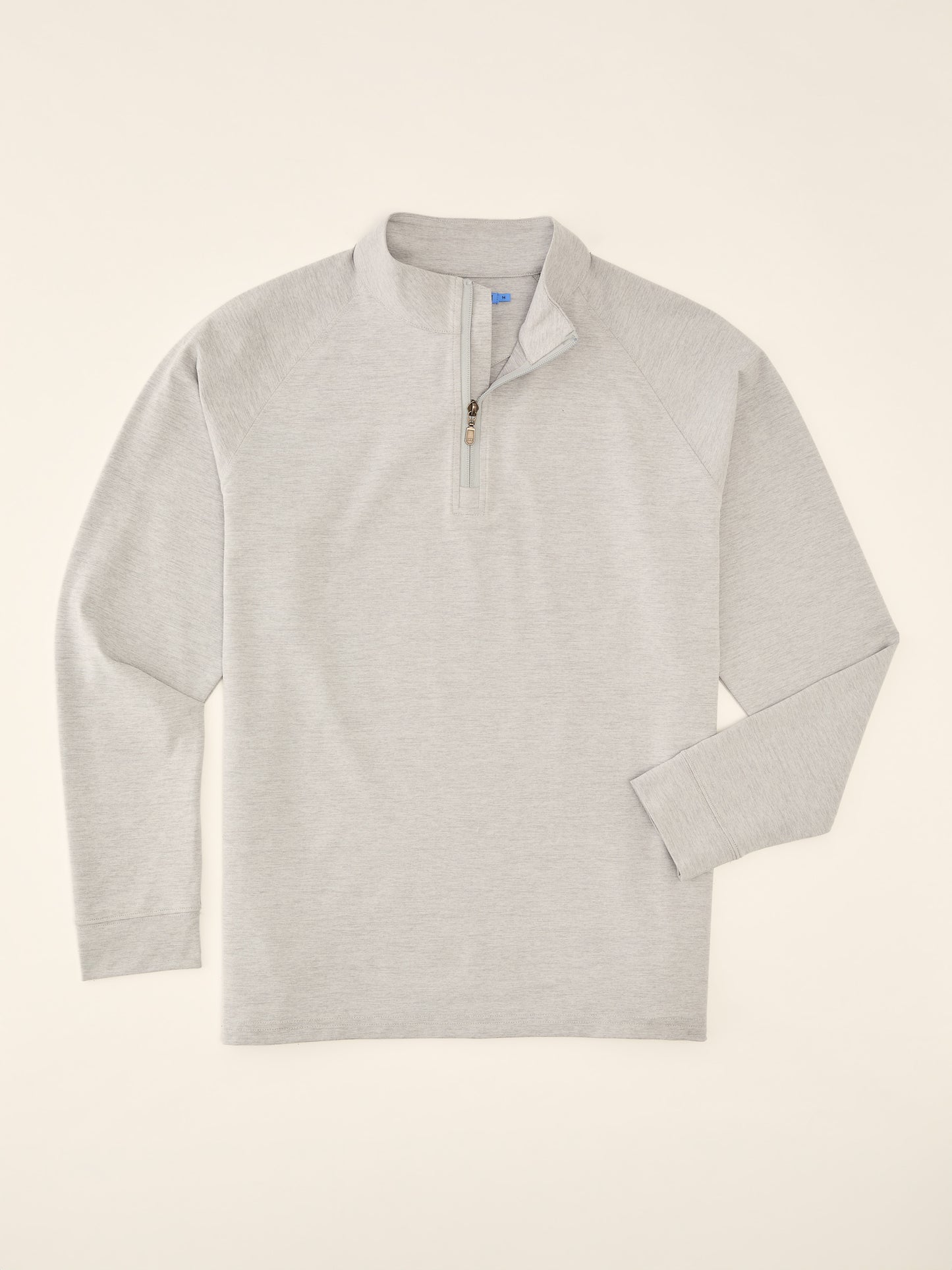 J.McLaughlin Featherweight polo in Heather Light Gray made with Polyester.