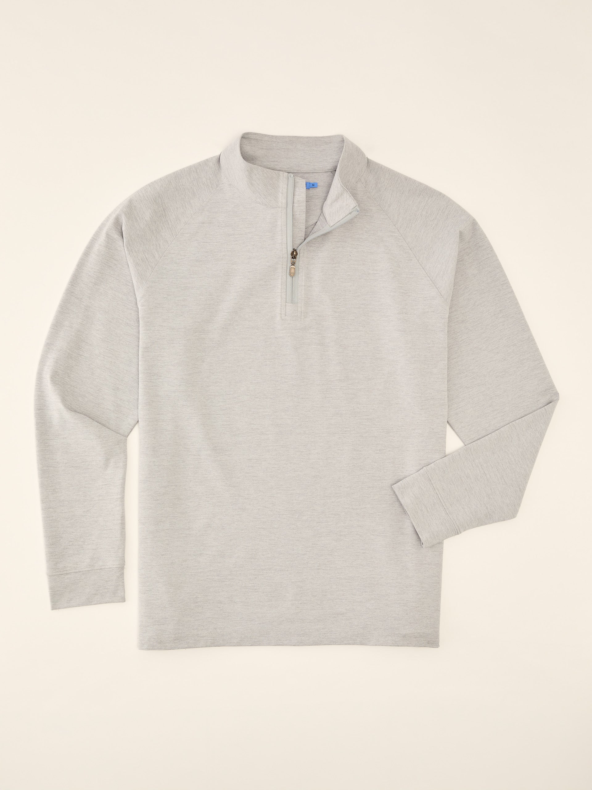 J.McLaughlin Featherweight polo in Heather Light Gray made with Polyester.