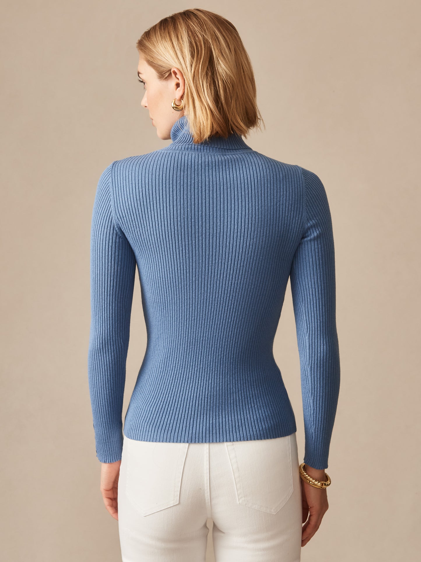 J.McLaughlin Arlette sweater in seaside blue made with cotton.