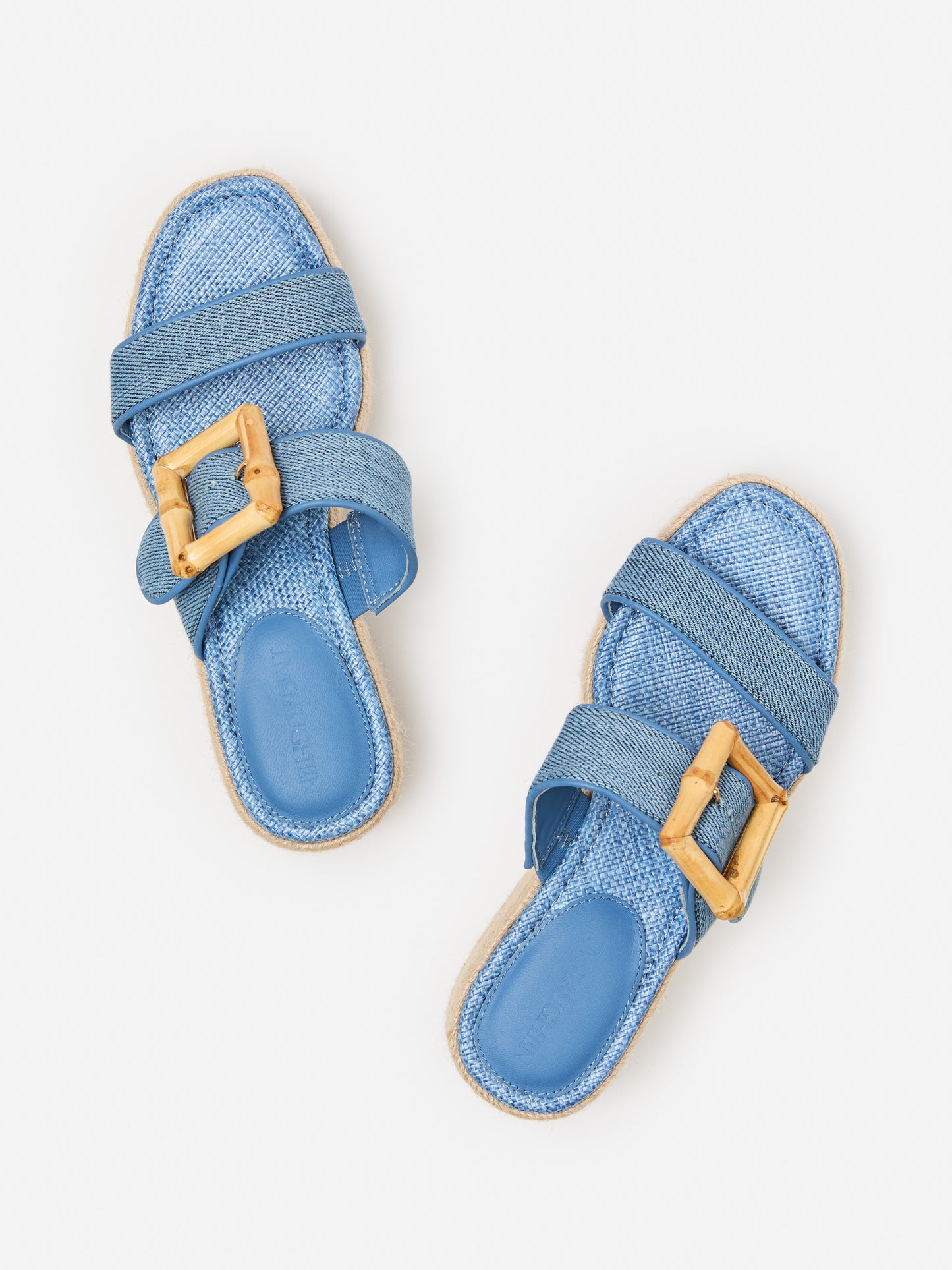 J.McLaughlin Fluer shoes in vintage denim made with polypropylene.