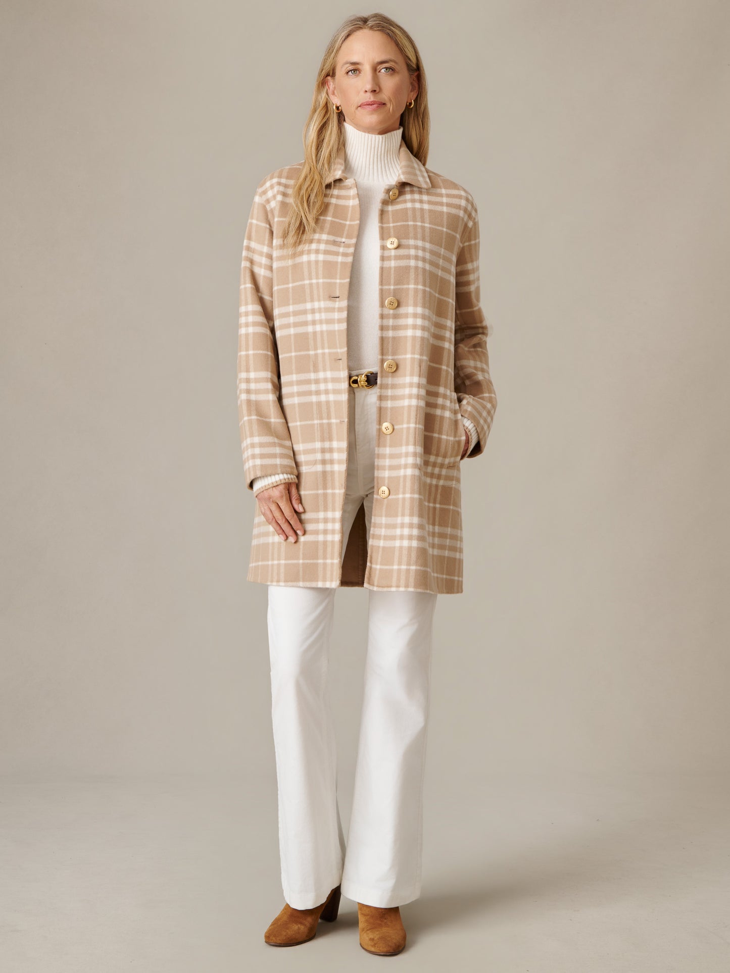 Frade Reversible Coat in Plaid