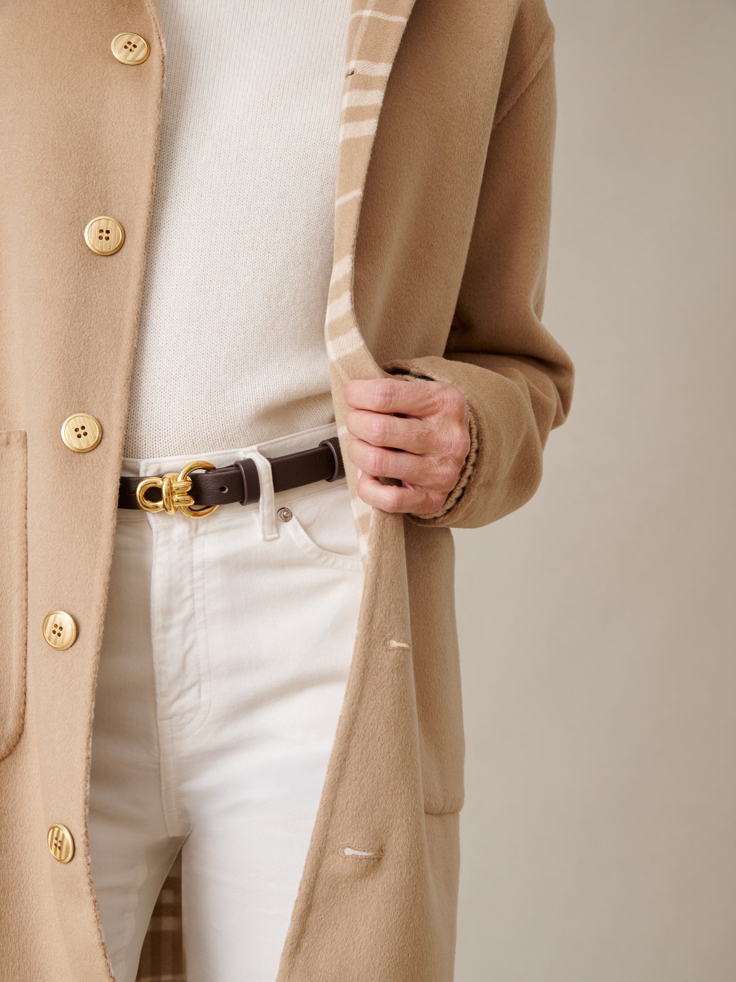 Frade Reversible Coat in Plaid