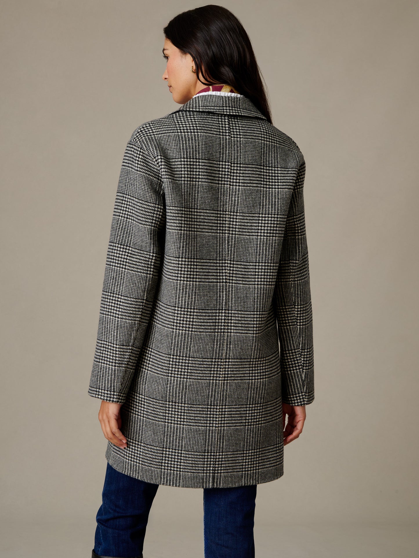 Frade Reversible Coat in Plaid
