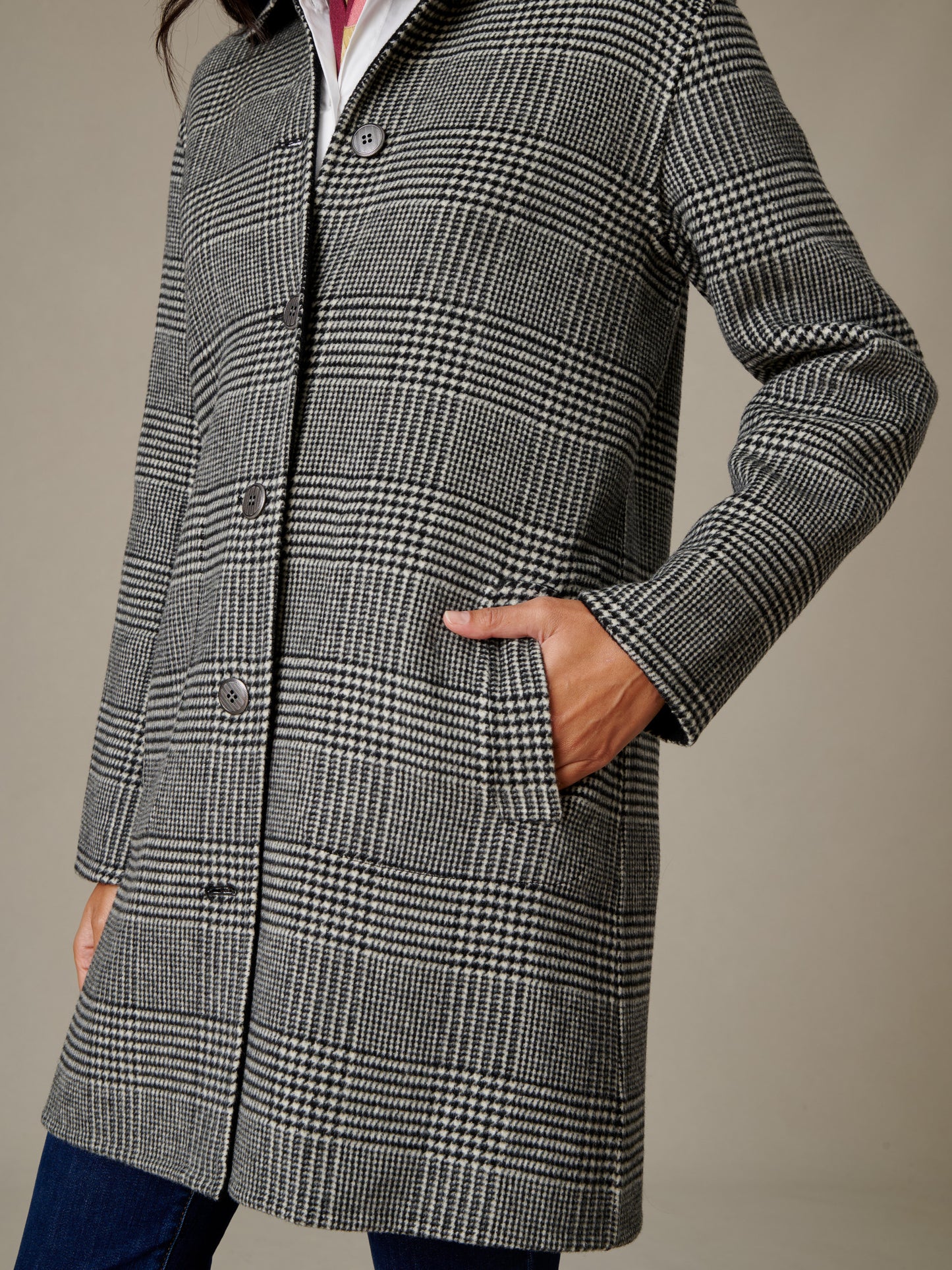 Frade Reversible Coat in Plaid