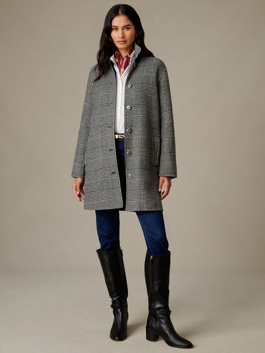 Frade Reversible Coat in Plaid