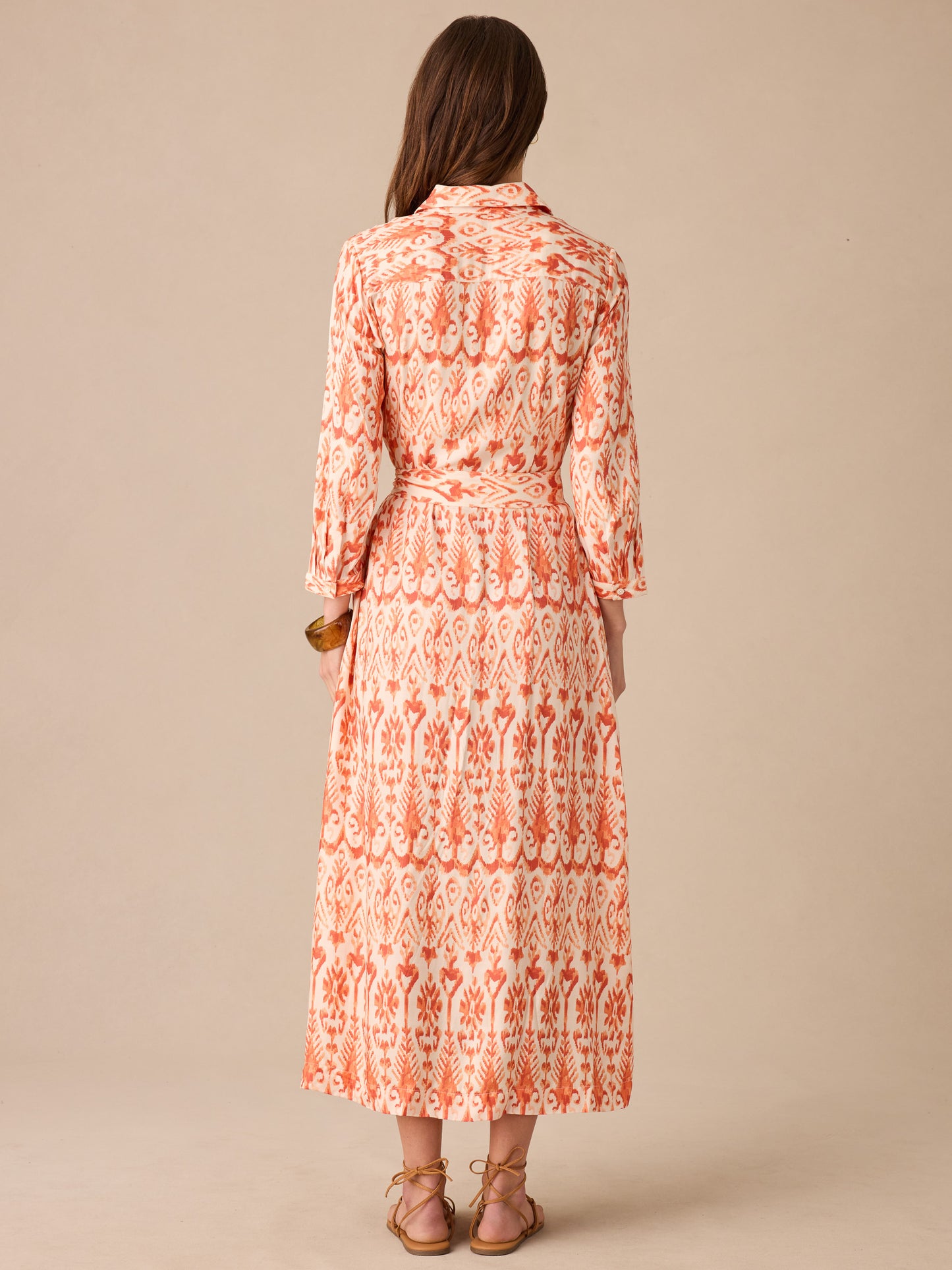 Freda Silk Blend Dress in Jewel Ikat Bold