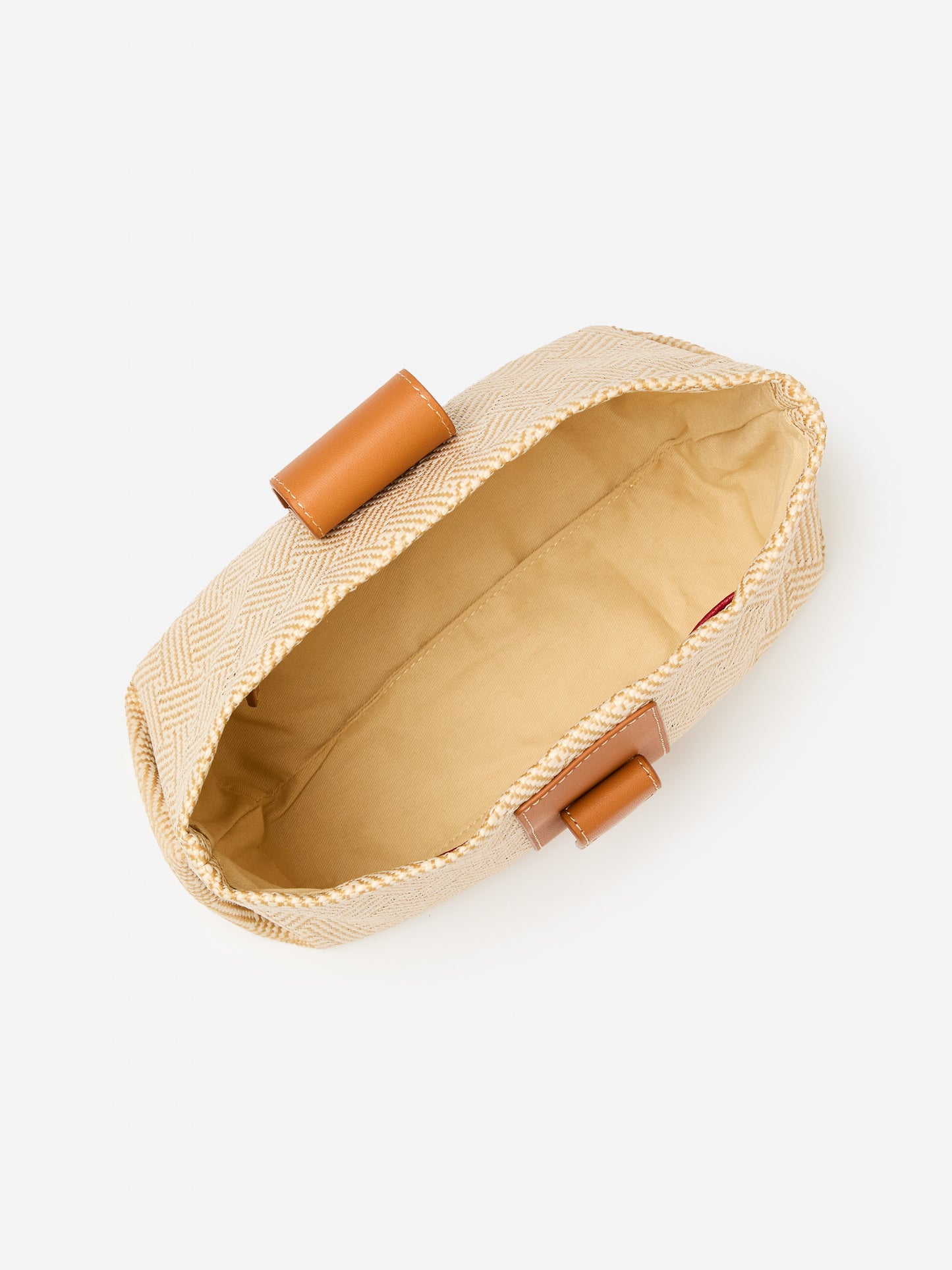 J.McLaughlin Gail clutch in Natural made with Grasscloth. 