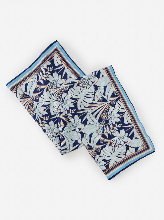 J.McLaughlin Gemma scarf in navy/off white made with polyester.
