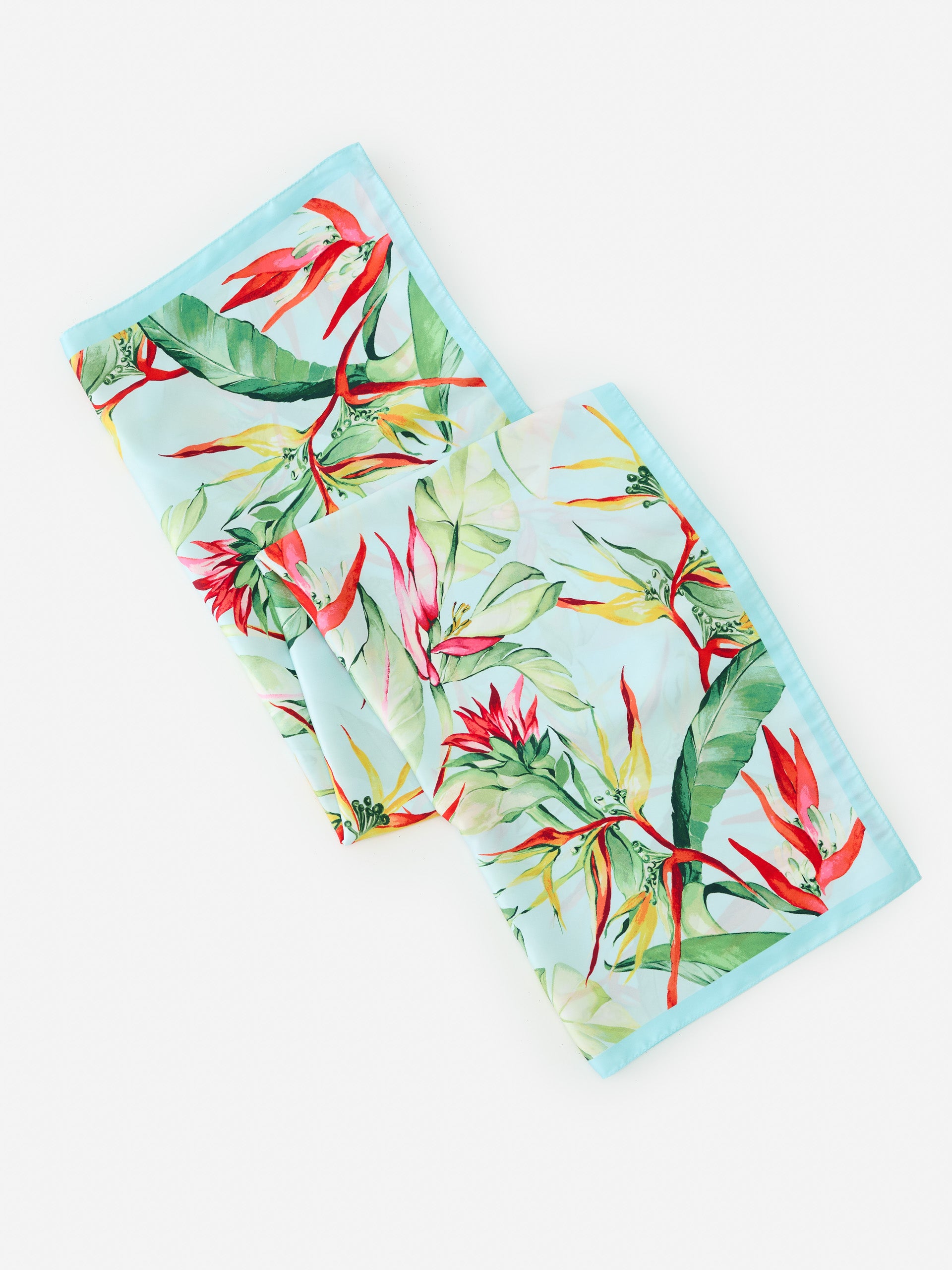 J.McLaughlin Gemma scarf in aqua/multi made with polyester.