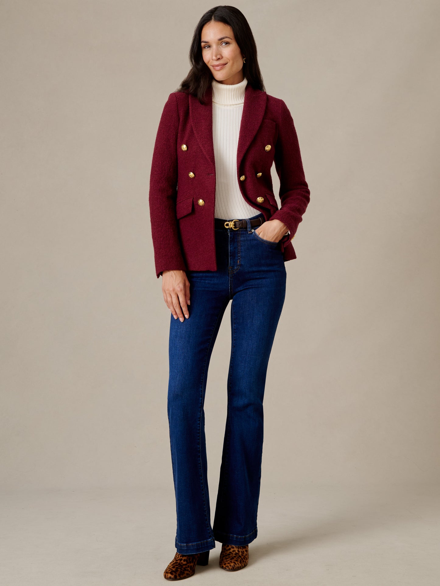 Genevieve Wool Boucle Blazer
