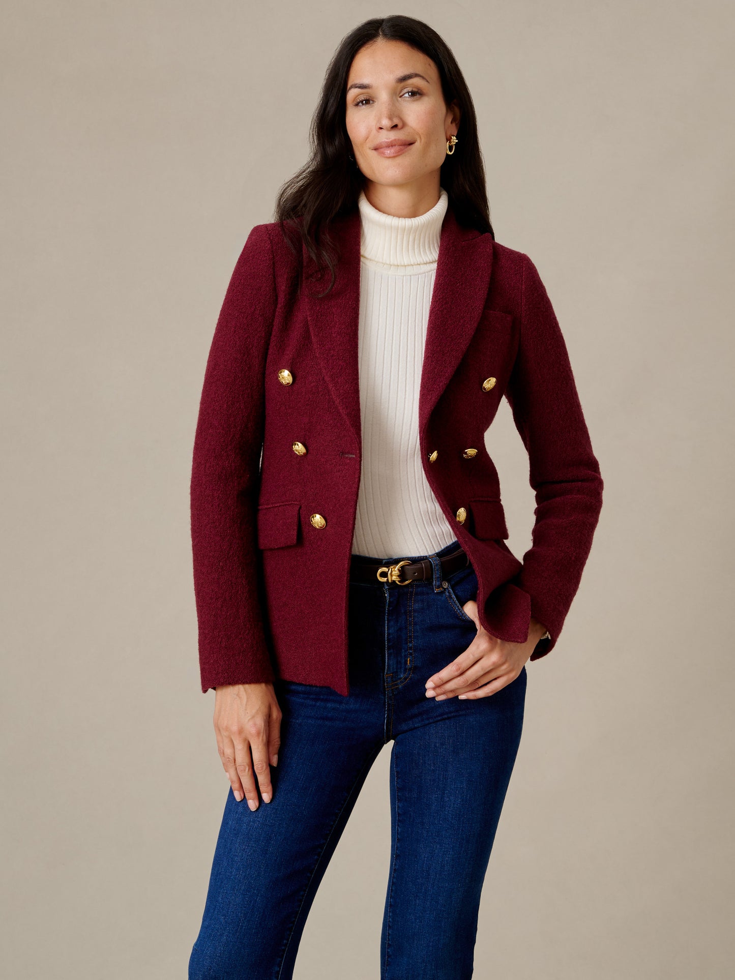 Genevieve Wool Boucle Blazer