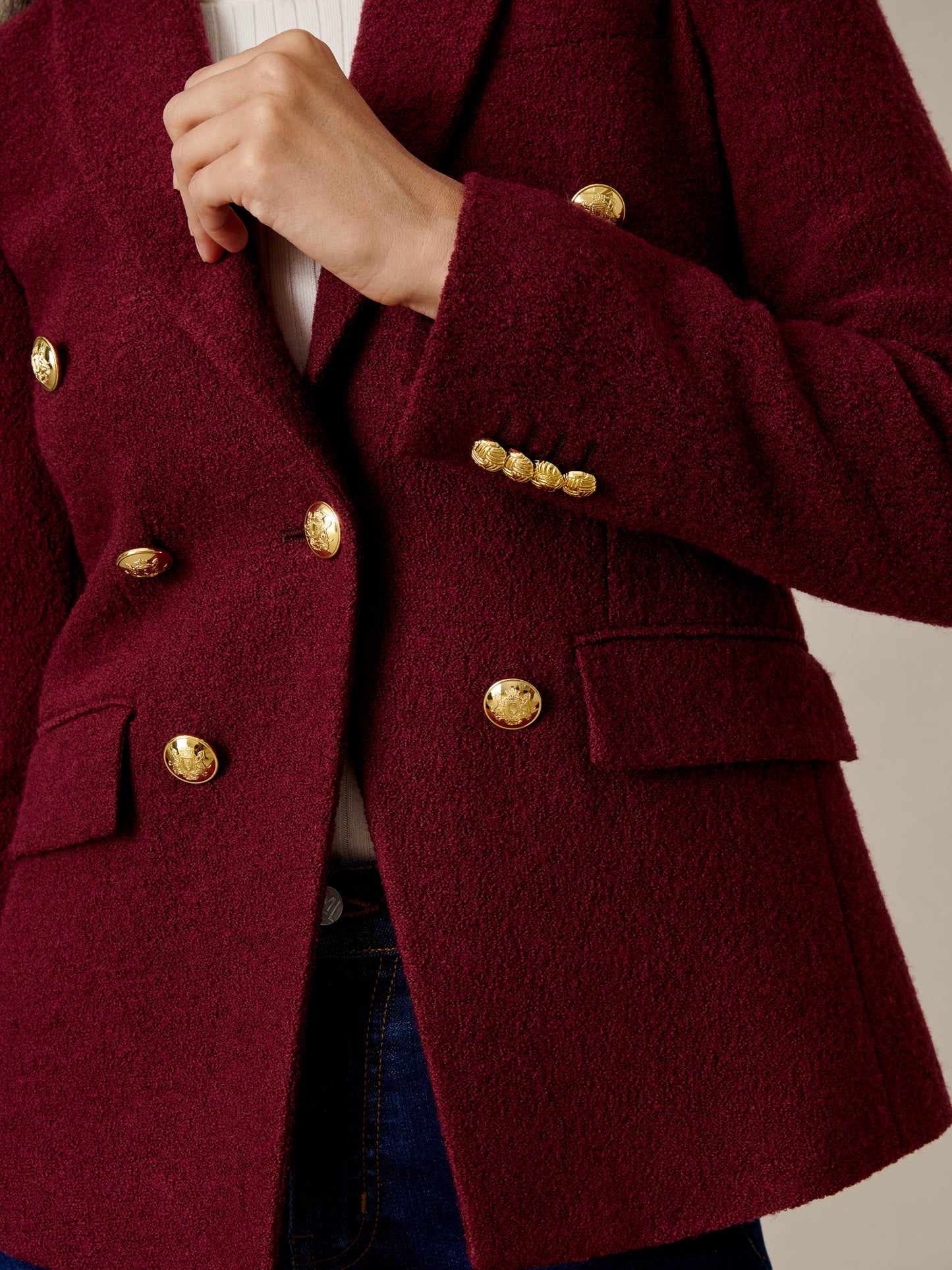 Genevieve Wool Boucle Blazer