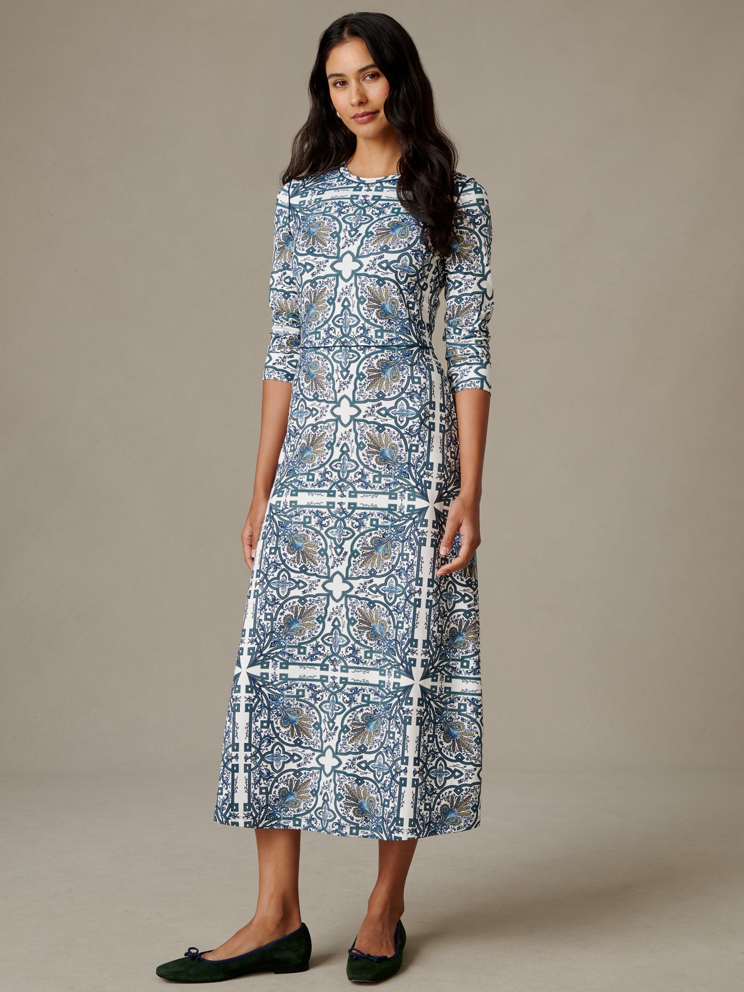 Georgina Dress in Baroque Medallion