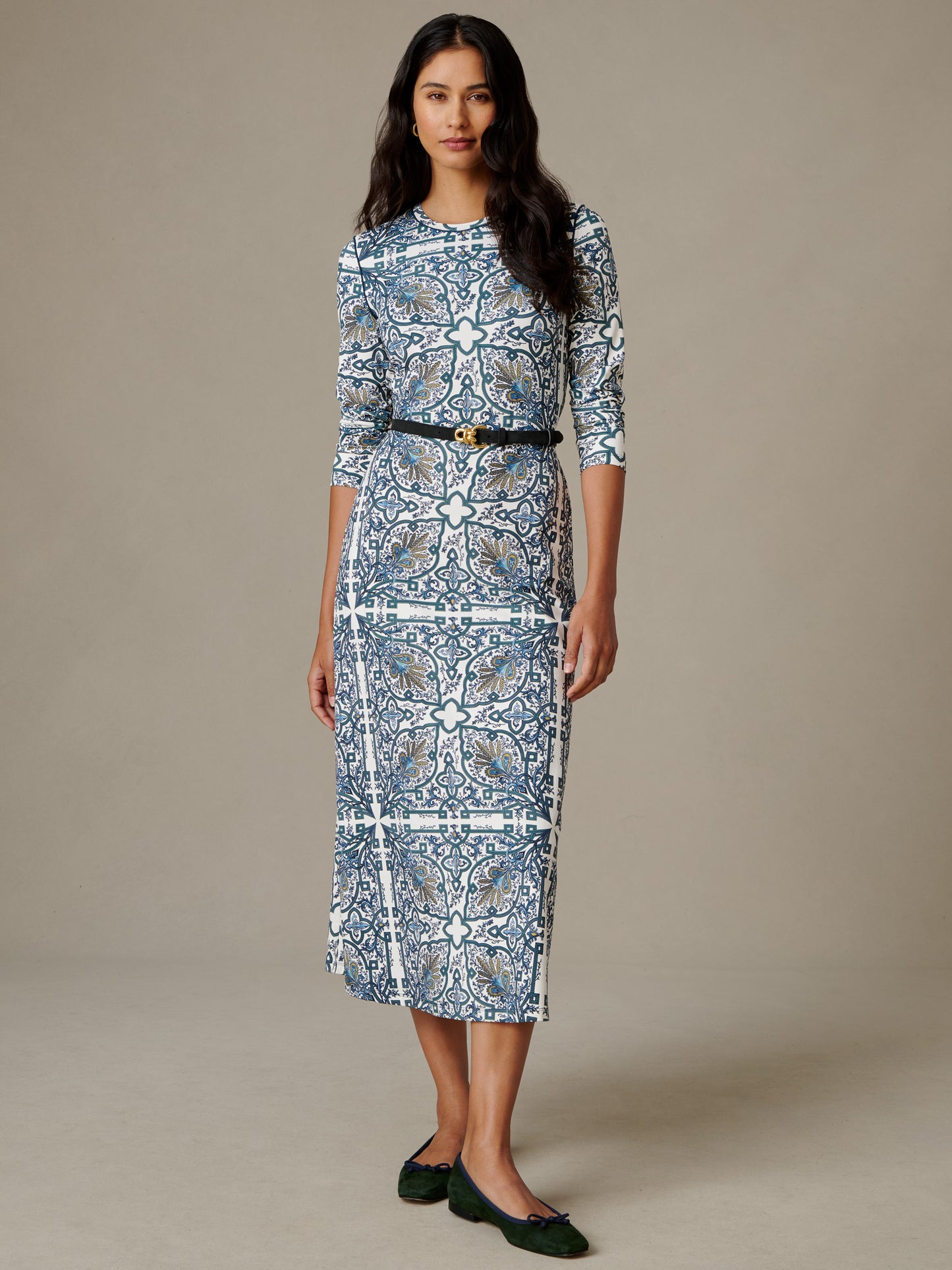 Georgina Dress in Baroque Medallion