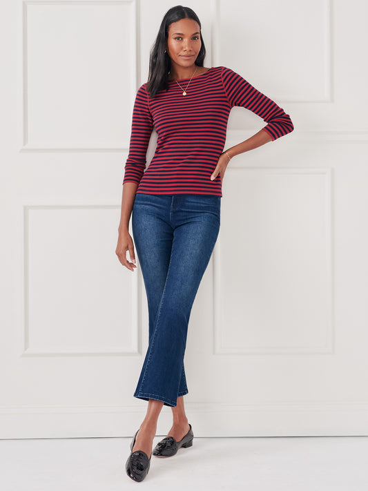 J.McLaughlin Elvira jeans in dark denim made with cotton.