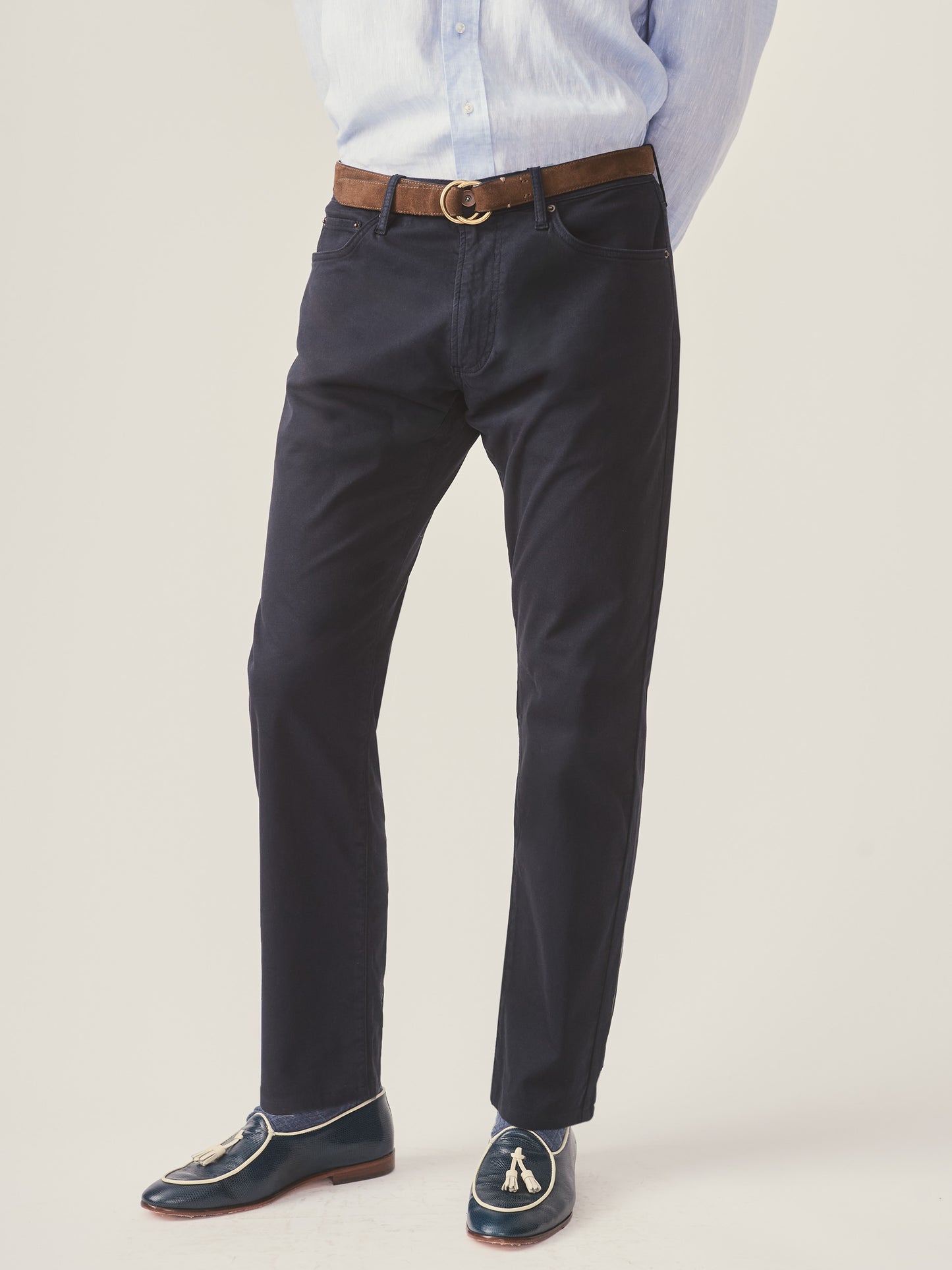 J.McLaughlin Parker pants in navy made with cotton. 