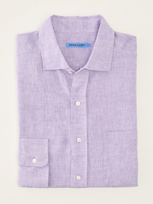 J.McLaughlin Gramercy shirt in Purple made with Linen.