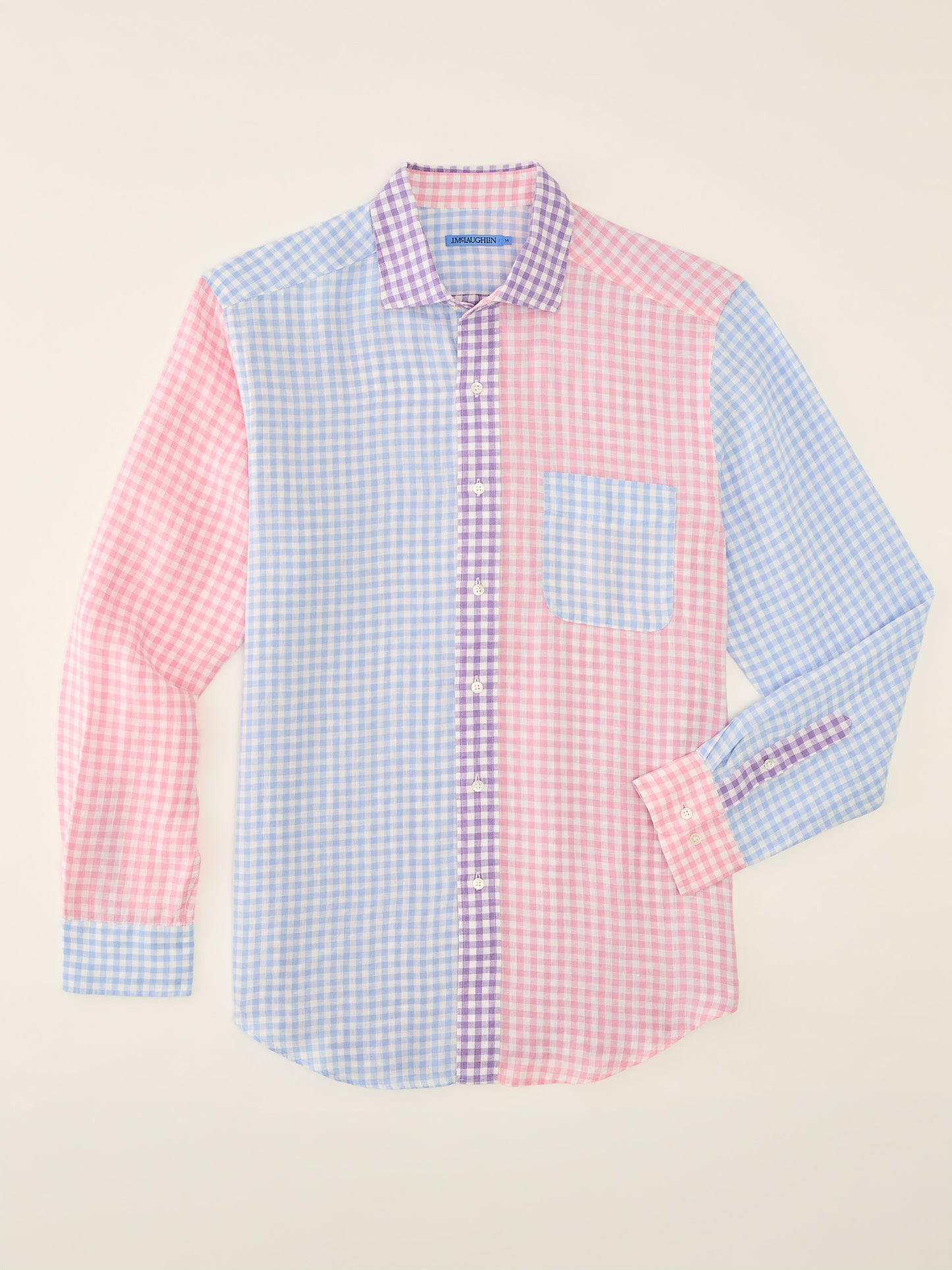 J.McLaughlin Gramercy shirt in Multi Color made with Linen.