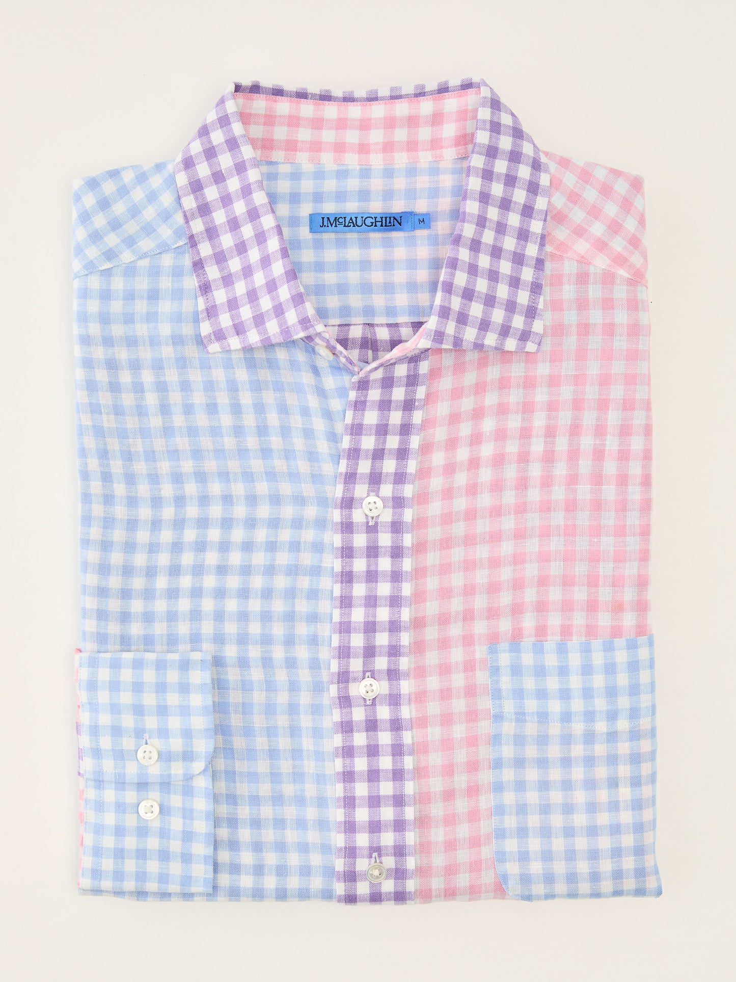 J.McLaughlin Gramercy shirt in Multi Color made with Linen.