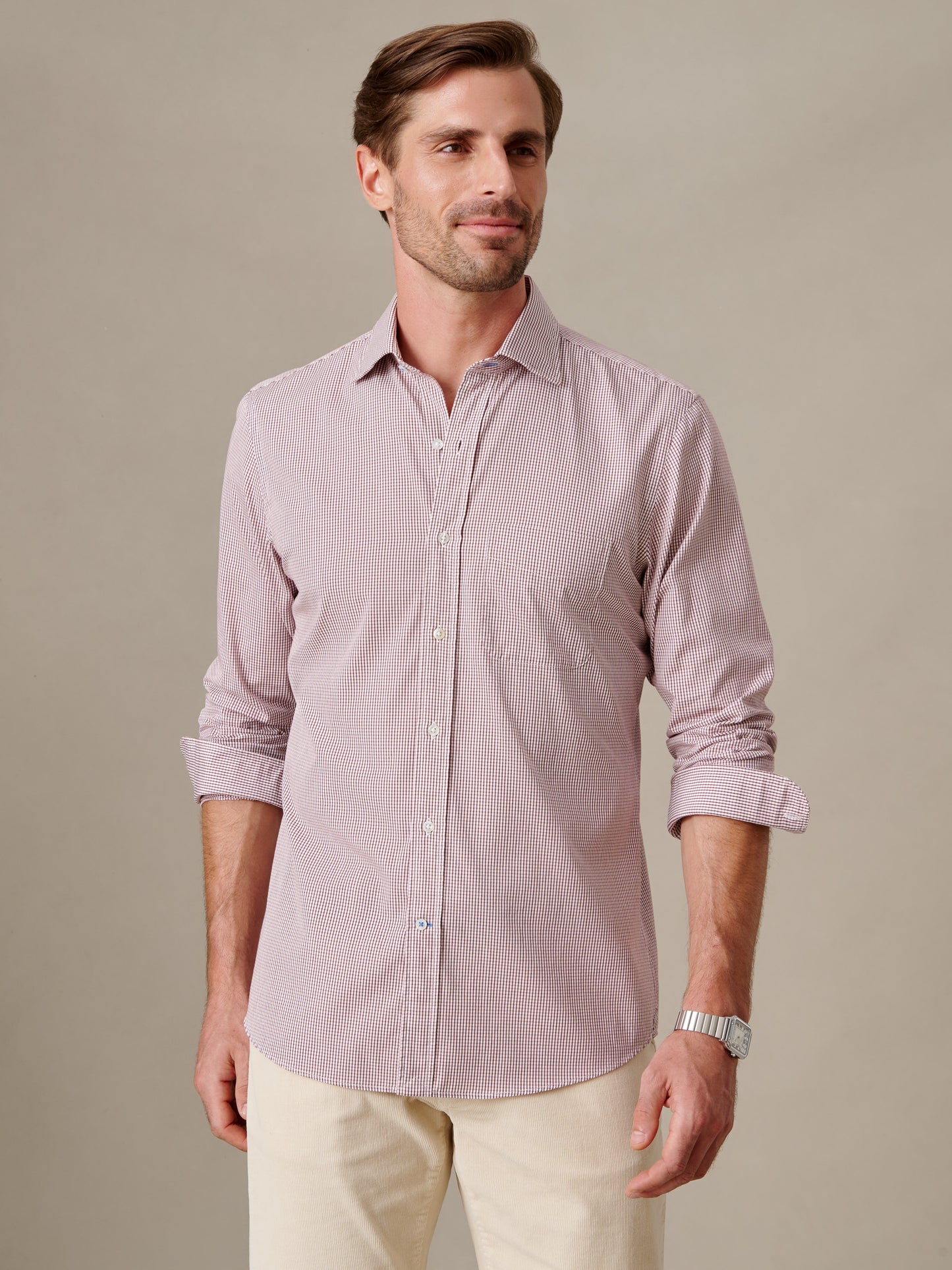 Gramercy Cotton Shirt in Graphic Check