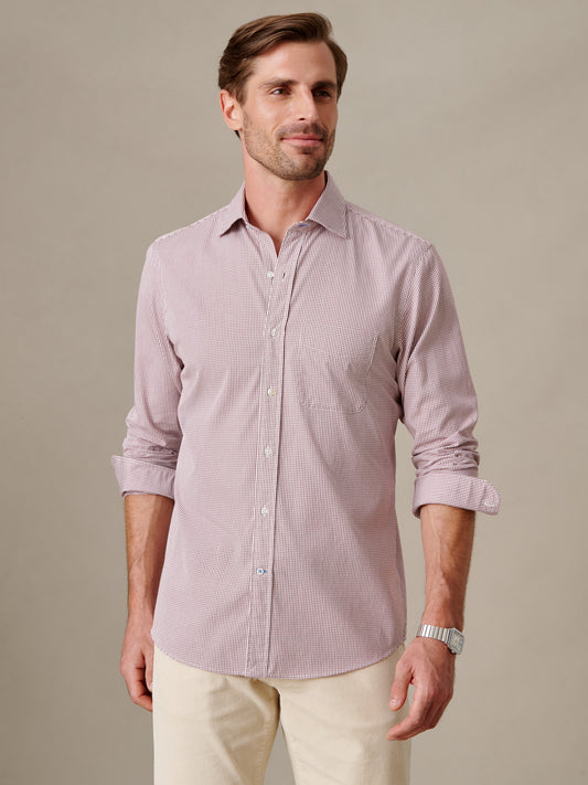 Gramercy Cotton Shirt in Graphic Check