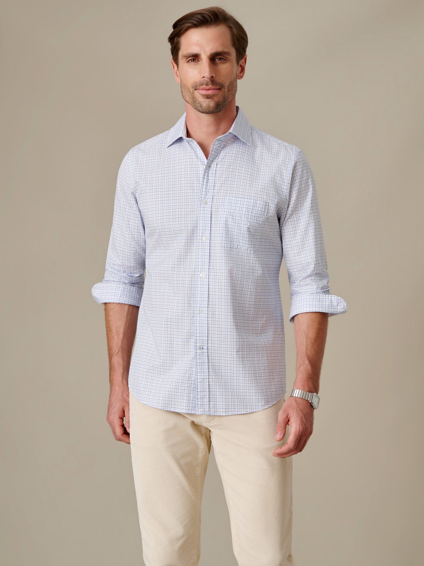 Gramercy Cotton Shirt in Tattersall