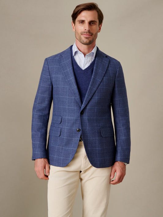 Suffolk Wool Sport Coat in Window Pane