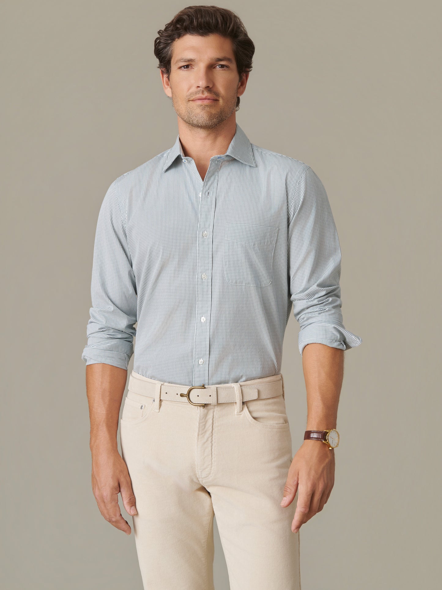 Gramercy Cotton Shirt in Graphic Check