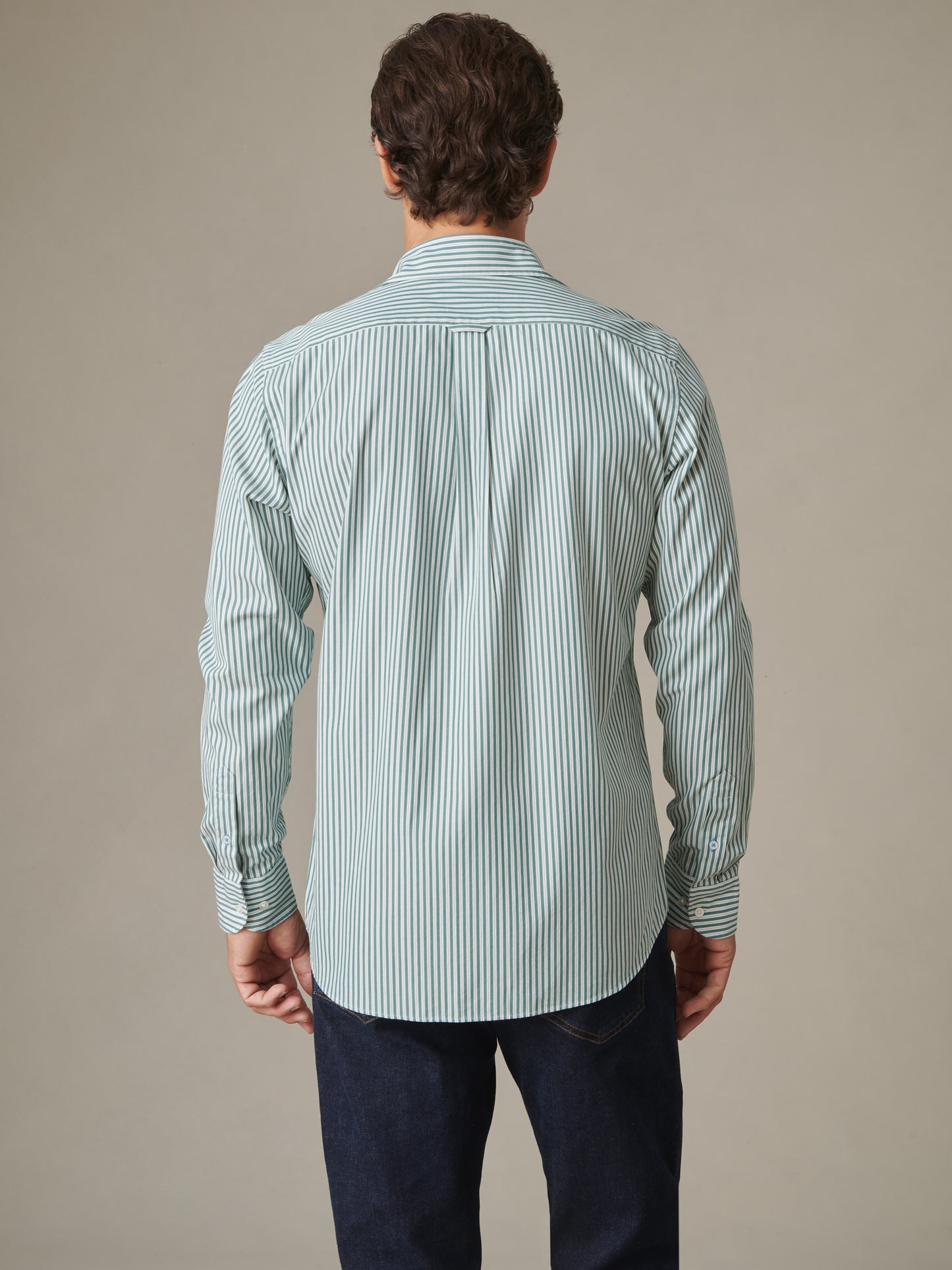 Gramercy Cotton Shirt in Varigated Stripe