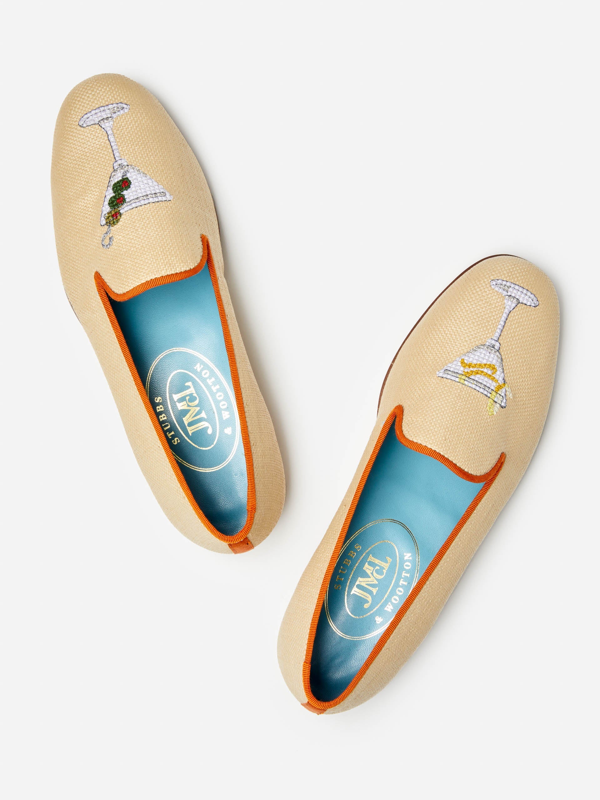 J.McLaughlin slippers in natural made with grasscloth.