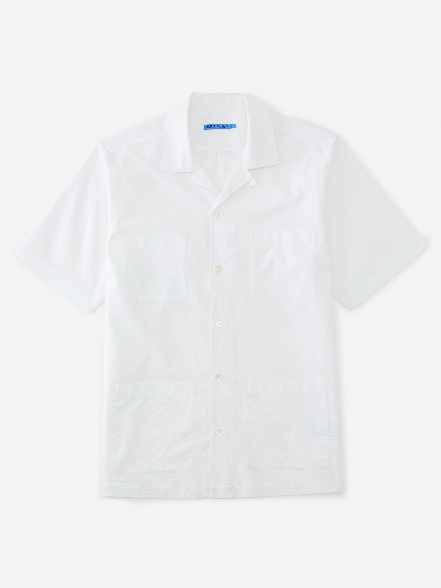 J.McLaughlin Guayabera shirt in white made with cotton.