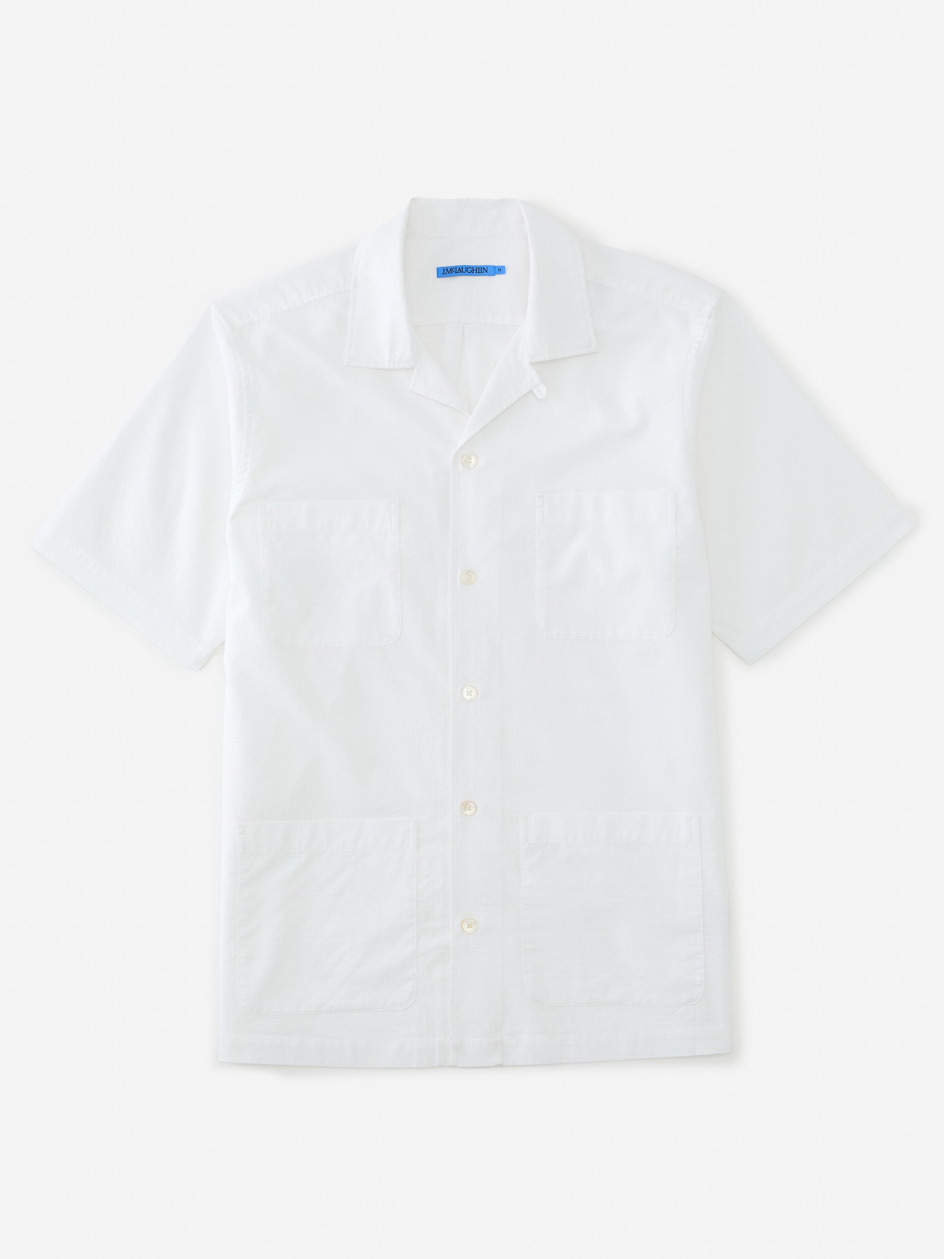 J.McLaughlin Guayabera shirt in white made with cotton.