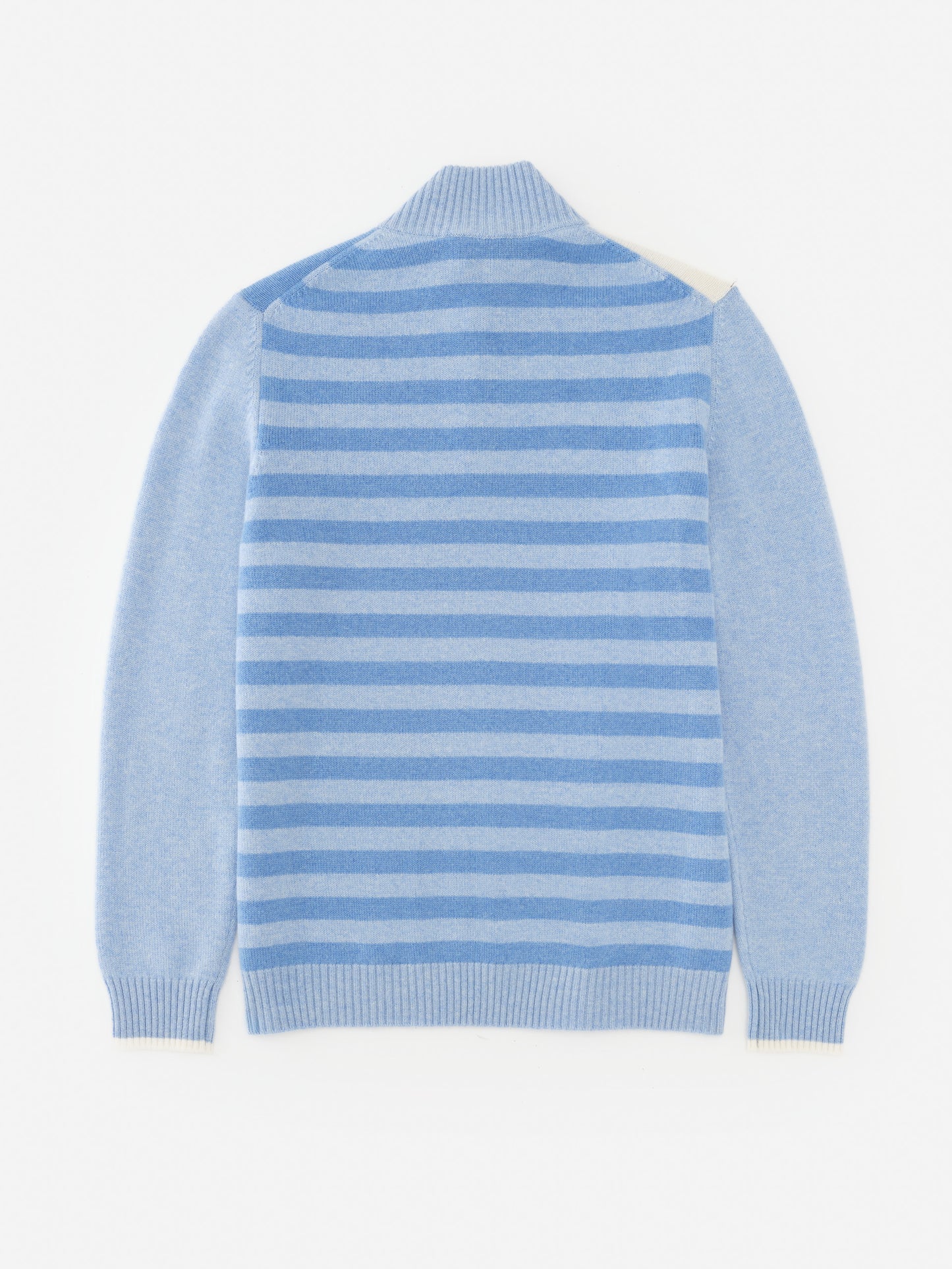 J.McLaughlin Hayes sweater in blue/multi made with cashmere.