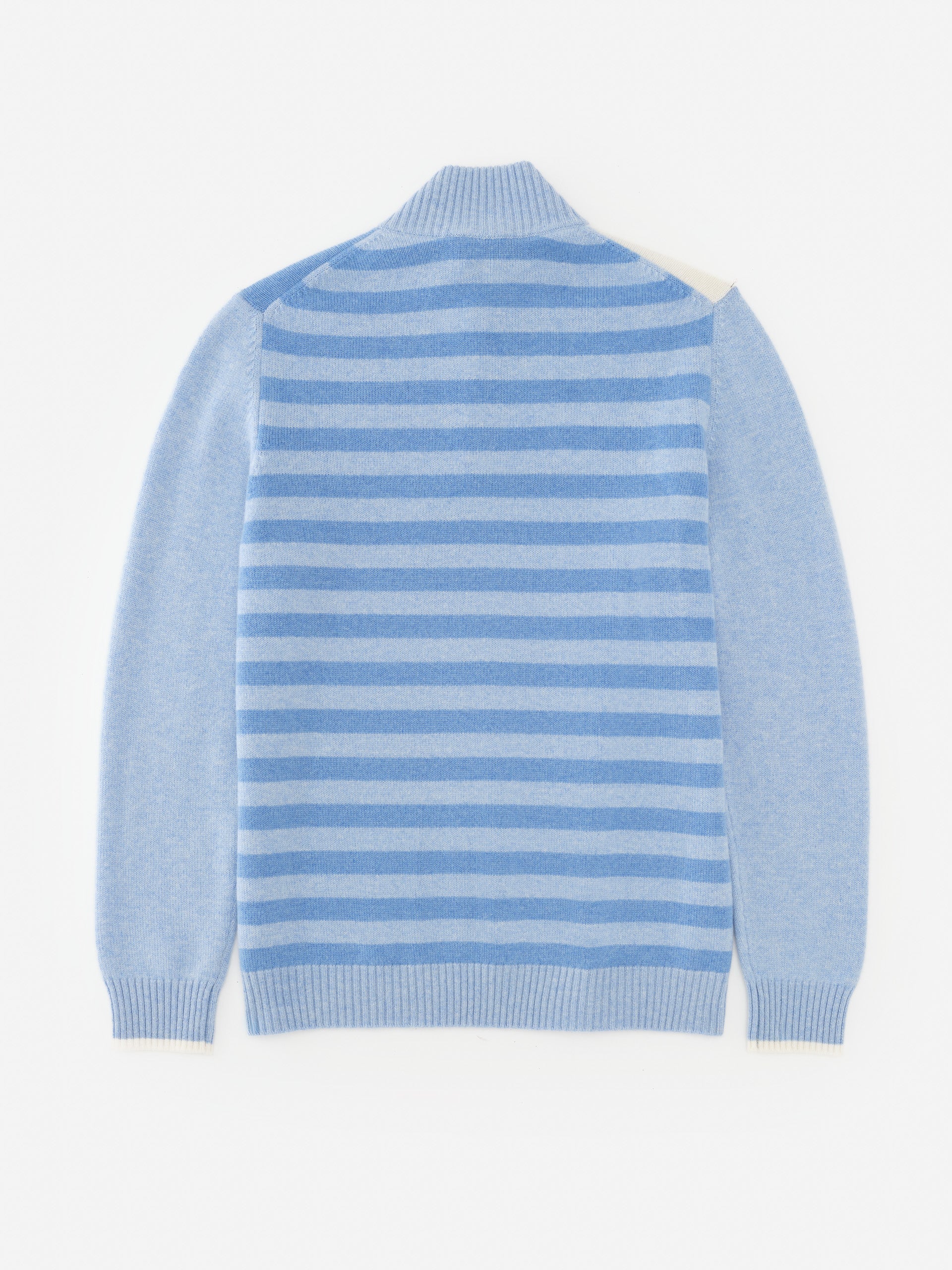 J.McLaughlin Hayes sweater in blue/multi made with cashmere.