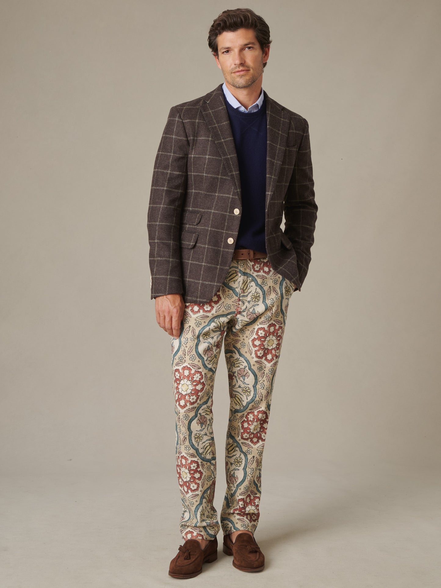 Suffolk Wool Sport Coat in Window Pane