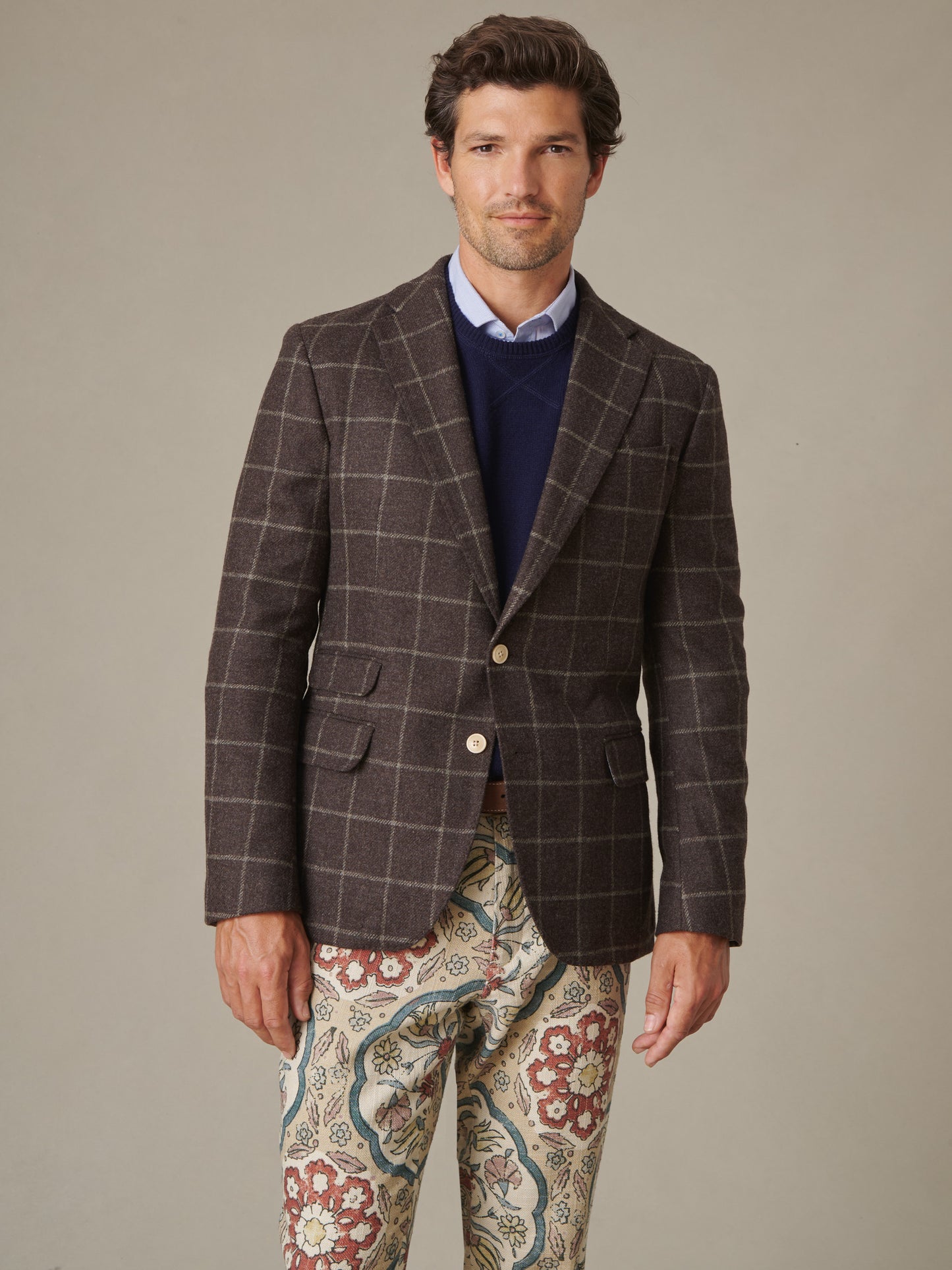 Suffolk Wool Sport Coat in Window Pane