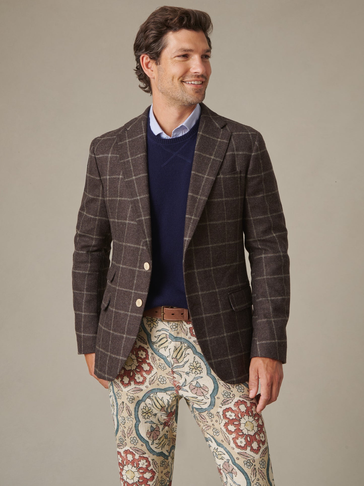 Suffolk Wool Sport Coat in Window Pane