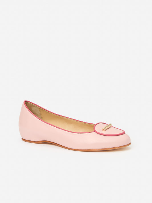 J.McLaughlin Hollis flats in pink made with lamb nappa leather. 