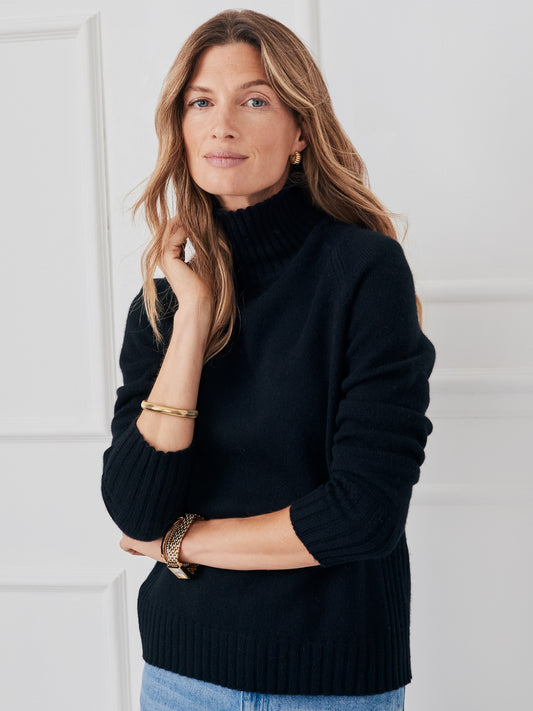 J.McLaughlin Isla sweater in black made with cashmere.