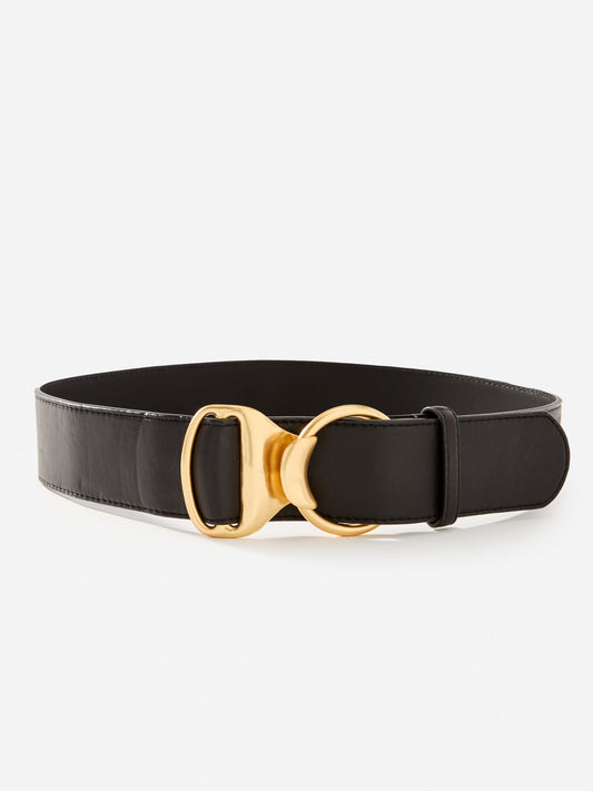 J.mcLaughlin Isobel belt in black made with leather.
