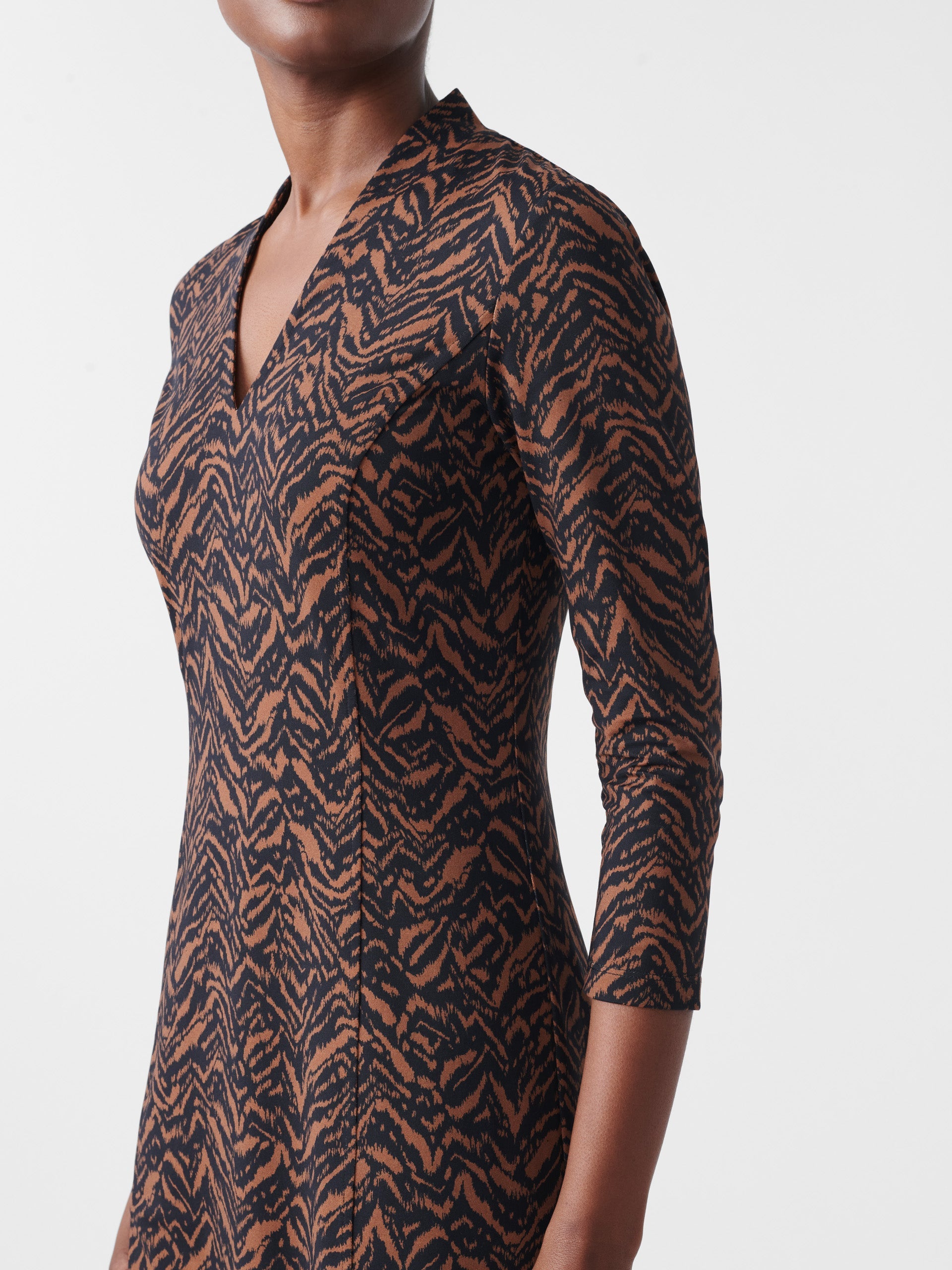 Black/Brown Ivana Dress Women's Dresses J.McLaughlin J. McLaughlin