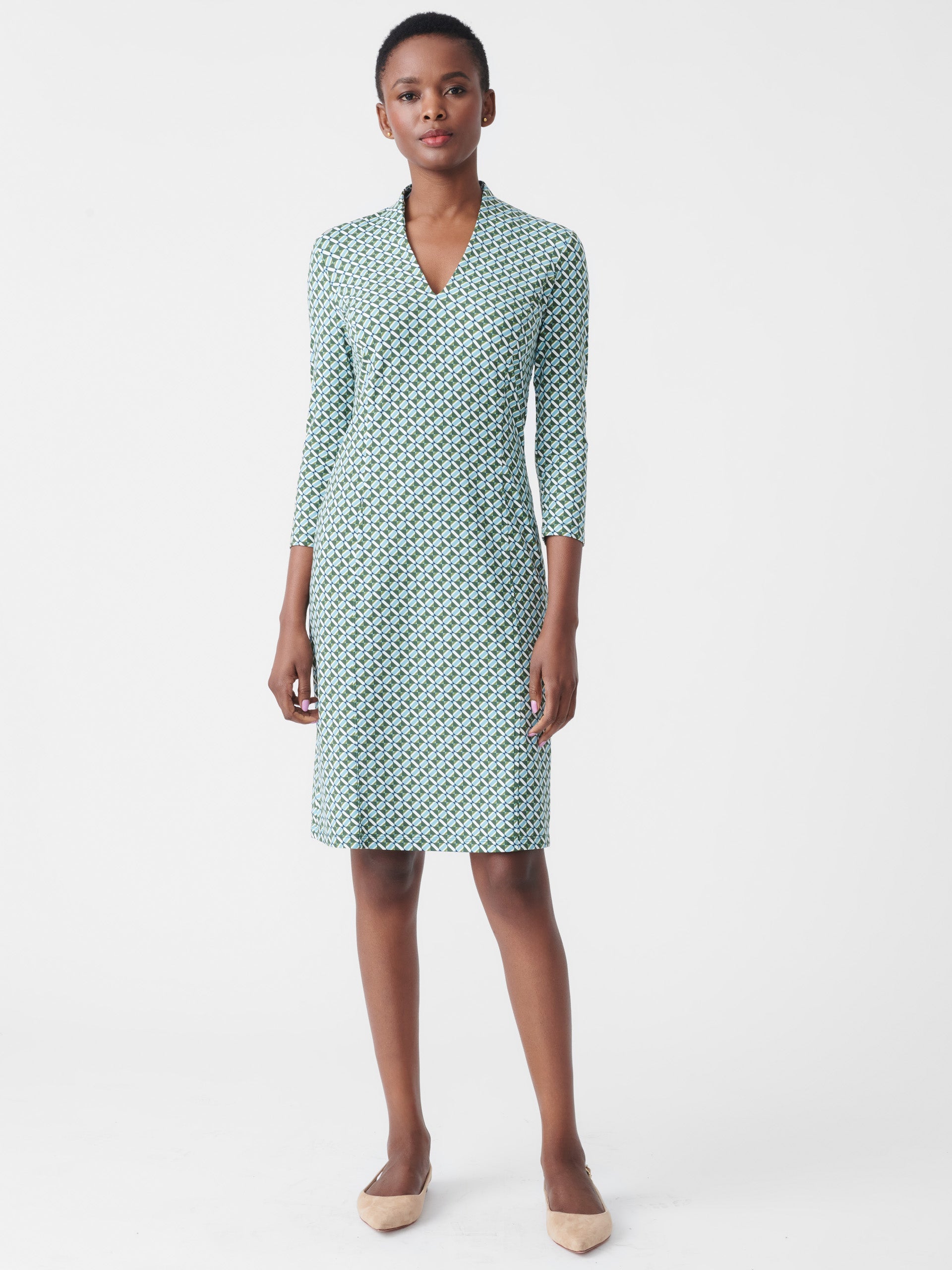 Green/Aqua Ivana Dress Women's Dresses J.McLaughlin J. McLaughlin