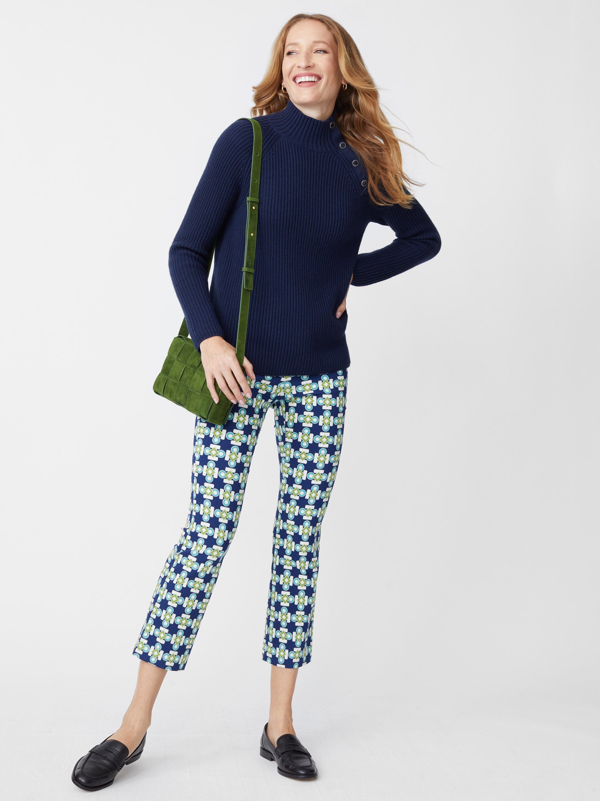 Navy/Blue/Aqua Cabana Fizz Ivy Pants | Women's Pants | J.McLaughlin – J ...